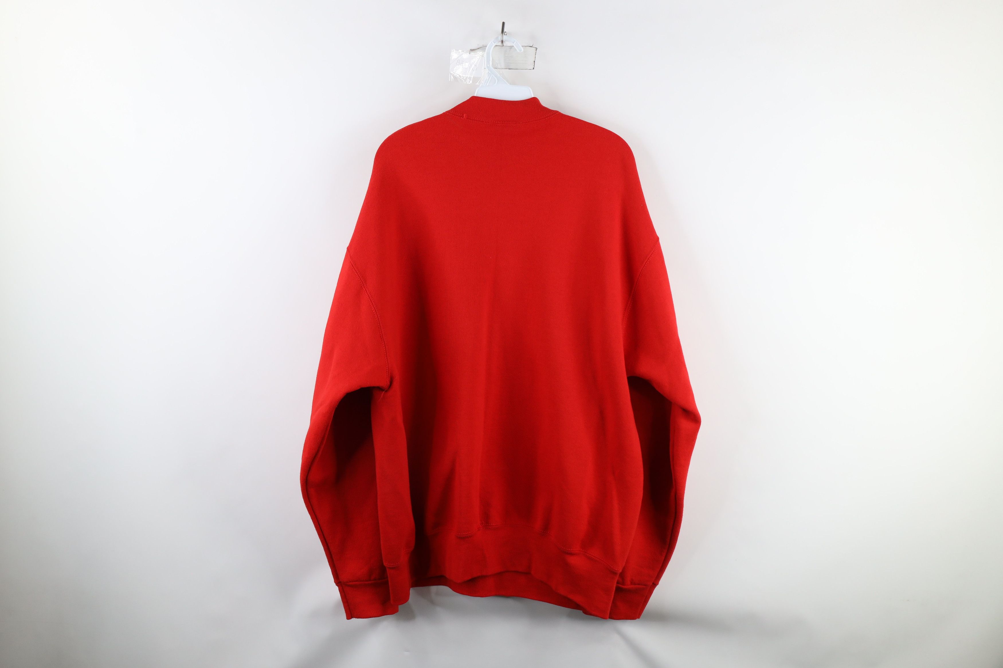 Vintage Vintage 90s State University Football Sweatshirt Red USA Size US XL / EU 56 / 4 - 10 Thumbnail