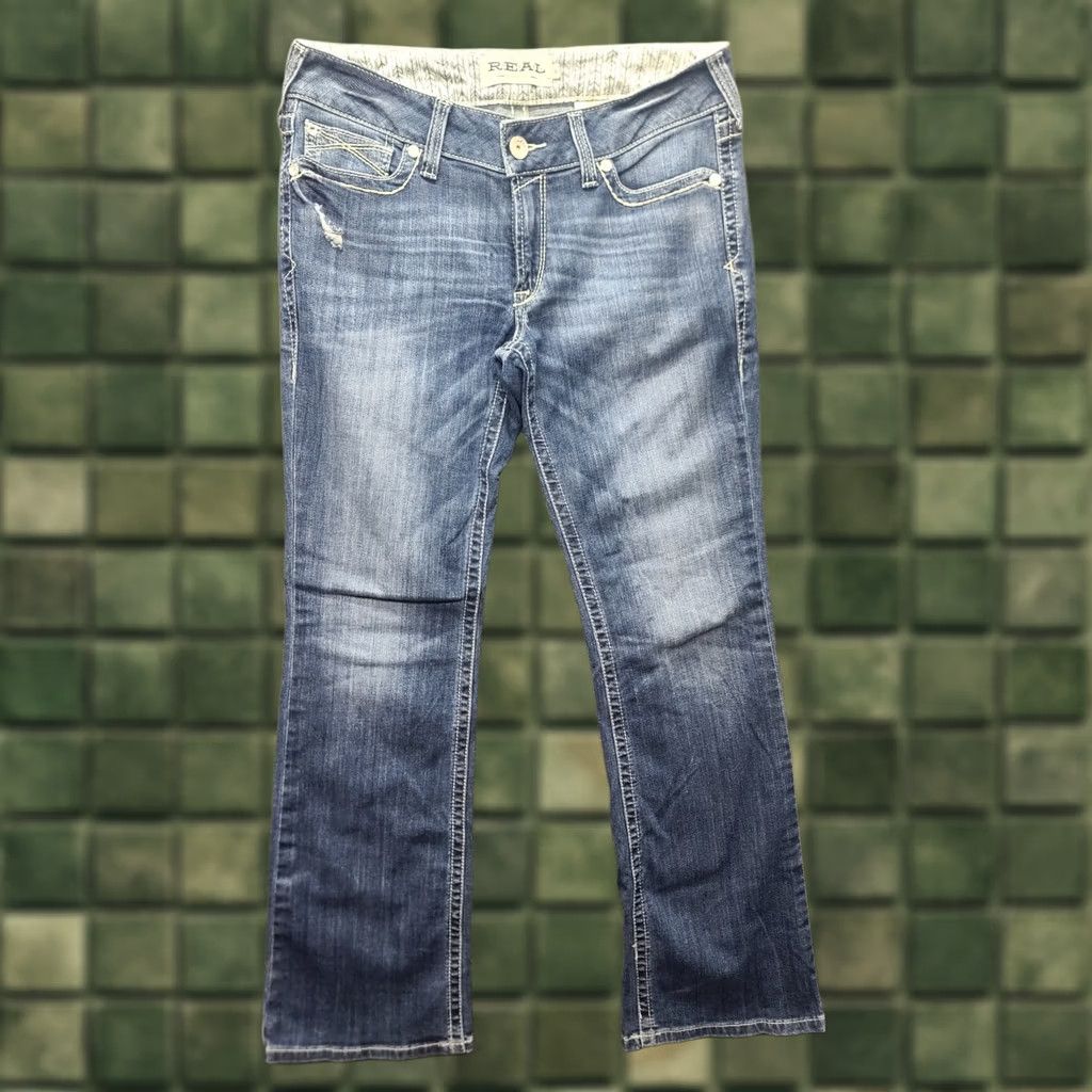 Ariat Ariat Real Denim Jeans Womens 30x32 Natalia Arrow Bootcut Mid Rise Riding Jeans Regular Blue Western Cowboy Ratchet? Size 30" / US 8 / IT 44 - 1 Thumbnail