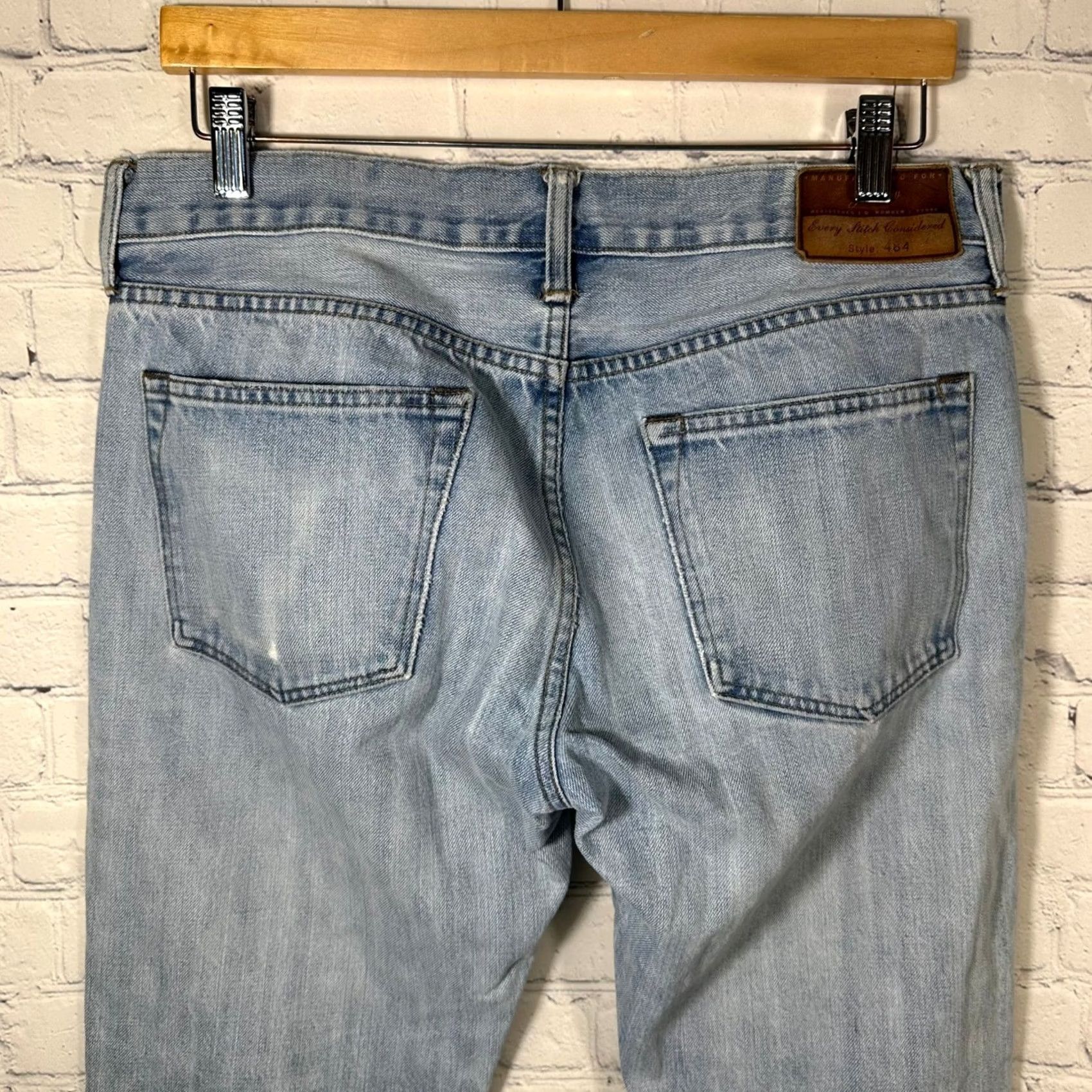 J.Crew J.Crew 484 Slim Fit Jeans Mens 32x31 Light Wash Denim 5-Pocket Design Slim Straight #Blue Womens? Size US 32 / EU 48 - 7 Thumbnail