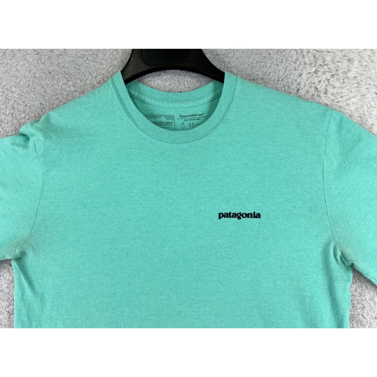 Patagonia Patagonia Shirt Men’s T-Shirt Long Sleeve Teal Logo Fitz Roy Print 39161 All Seasons Breathable Size US S / EU 44-46 / 1 - 4 Thumbnail