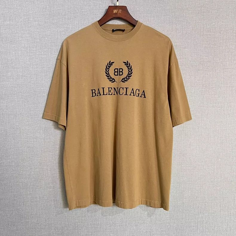 Balenciaga Balenciaga Khaki wheat ear logo short sleeve Size US XS / EU 42 / 0 - 1 Thumbnail