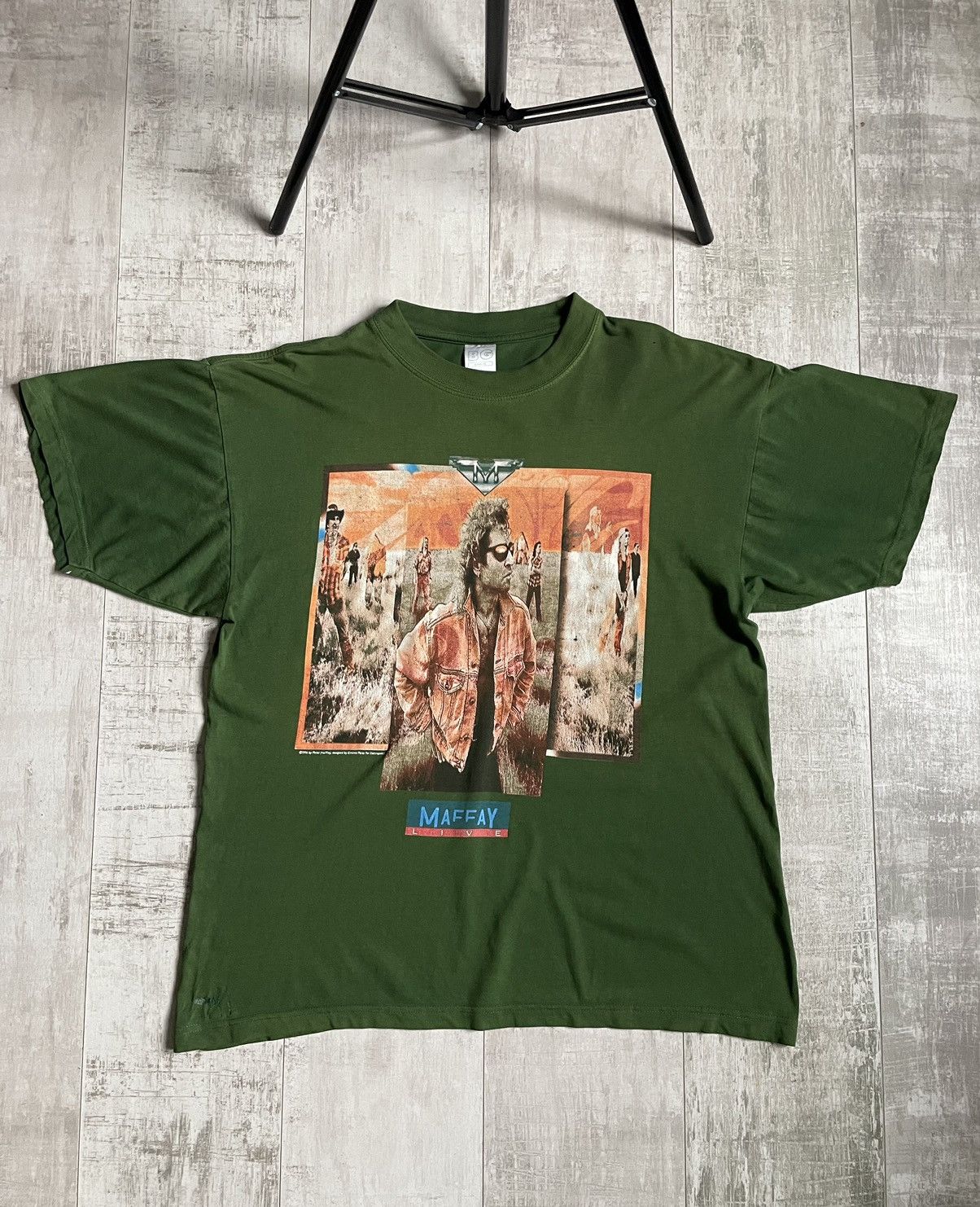 Vintage Vintage 1996 Peter Maffay Hallen Tournee T-Shirt Rock RARE Size US L / EU 52-54 / 3 - 1 Thumbnail