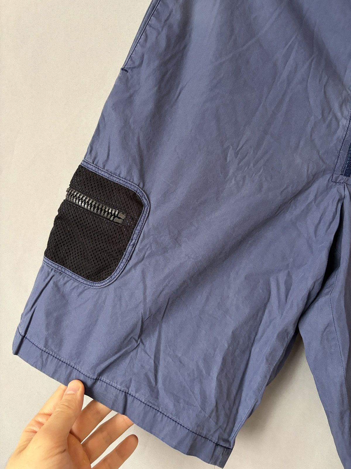 Prada Prada Vintage Blue Nylon Light Cargo Shorts Size US 30 / EU 46 - 6 Thumbnail
