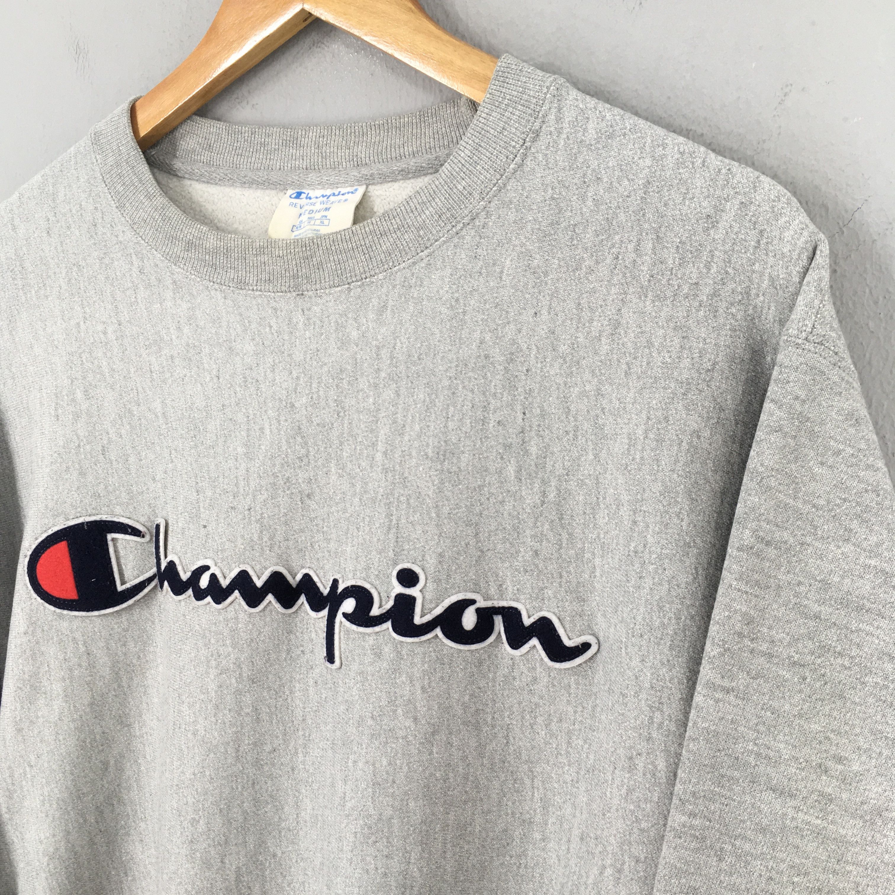 Champion × Vintage Vintage 90s Champion Reverse Weave Gray Sweatshirt Medium Size US M / EU 48-50 / 2 - 3 Thumbnail
