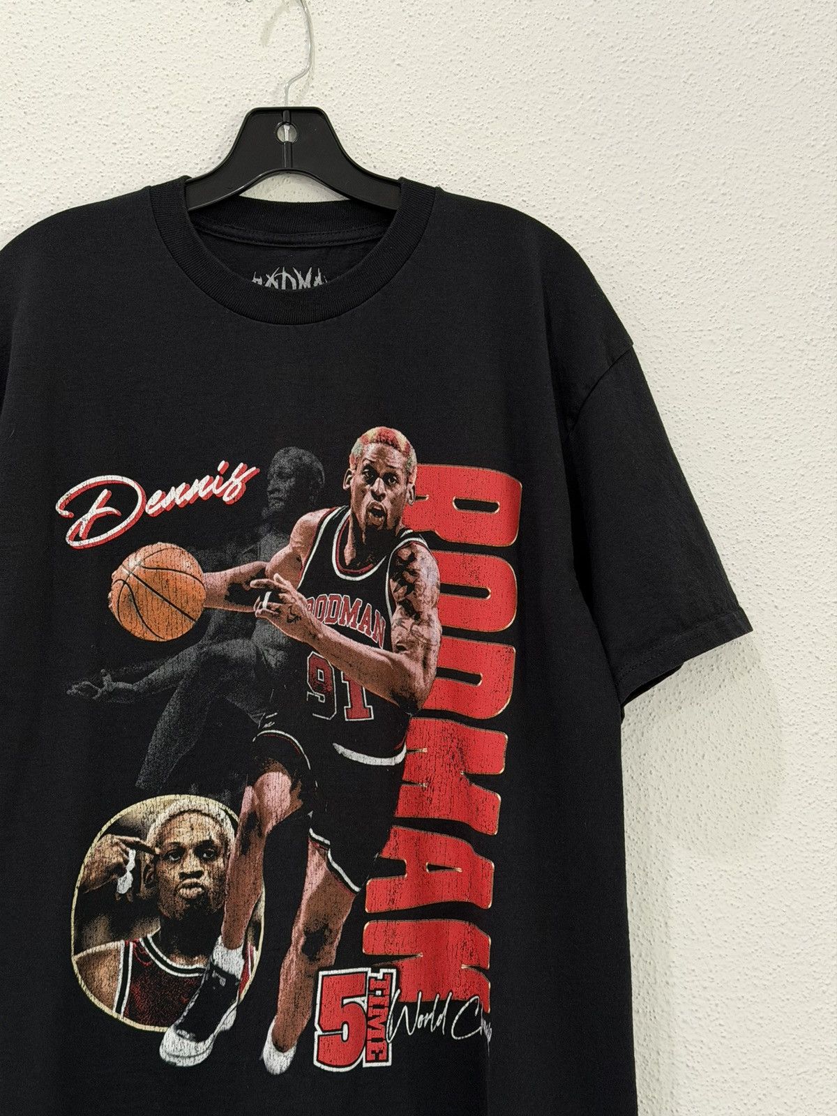 NBA Dennis Rodman Chicago Bulls Rap Tee Vtg Graphic Print Large Size US L / EU 52-54 / 3 - 2 Thumbnail