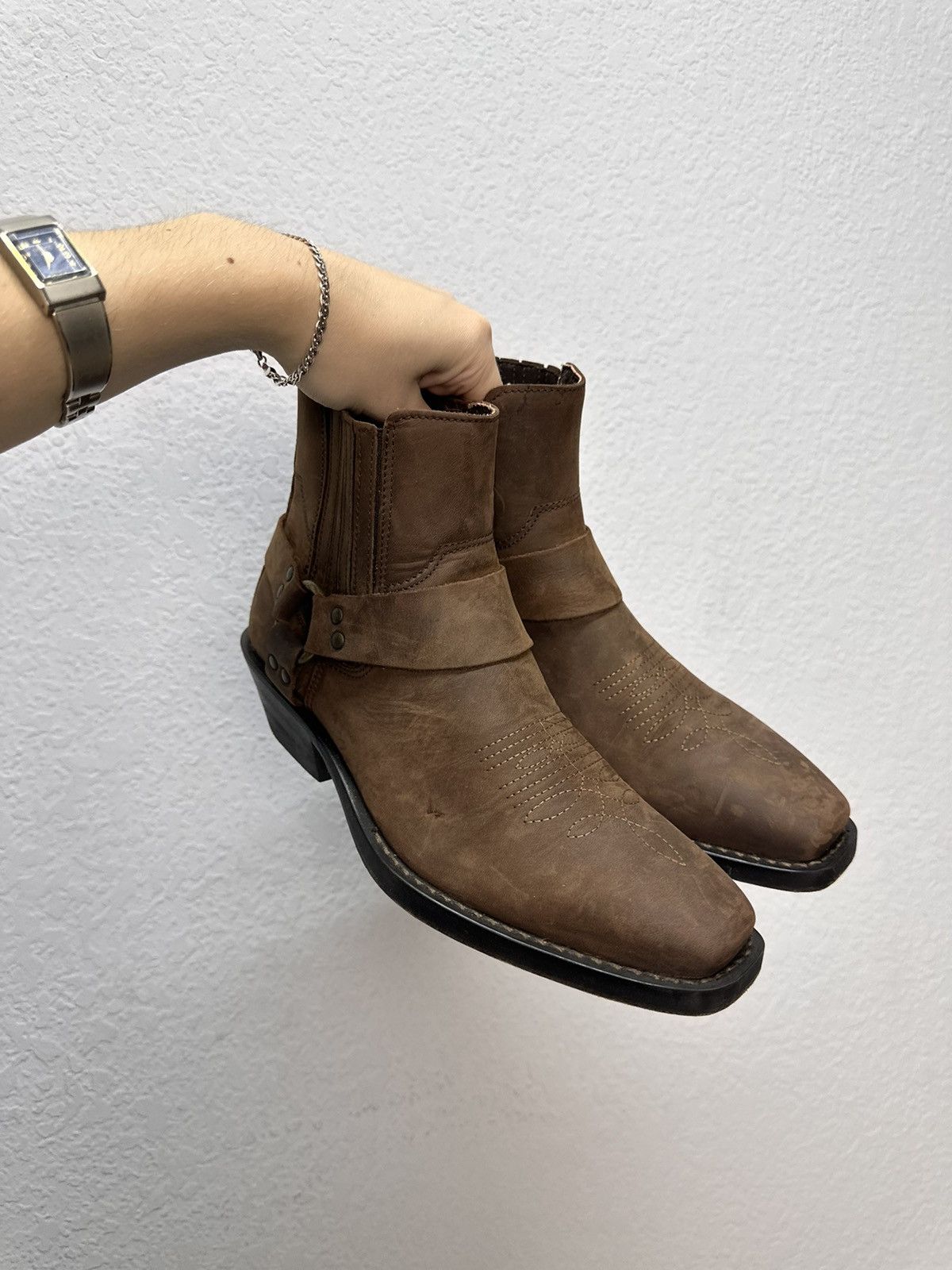 Western Rise Vintage Brown Western Style Ankle Boots As 98 Size 40 Size US 7 / EU 40 - 8 Thumbnail