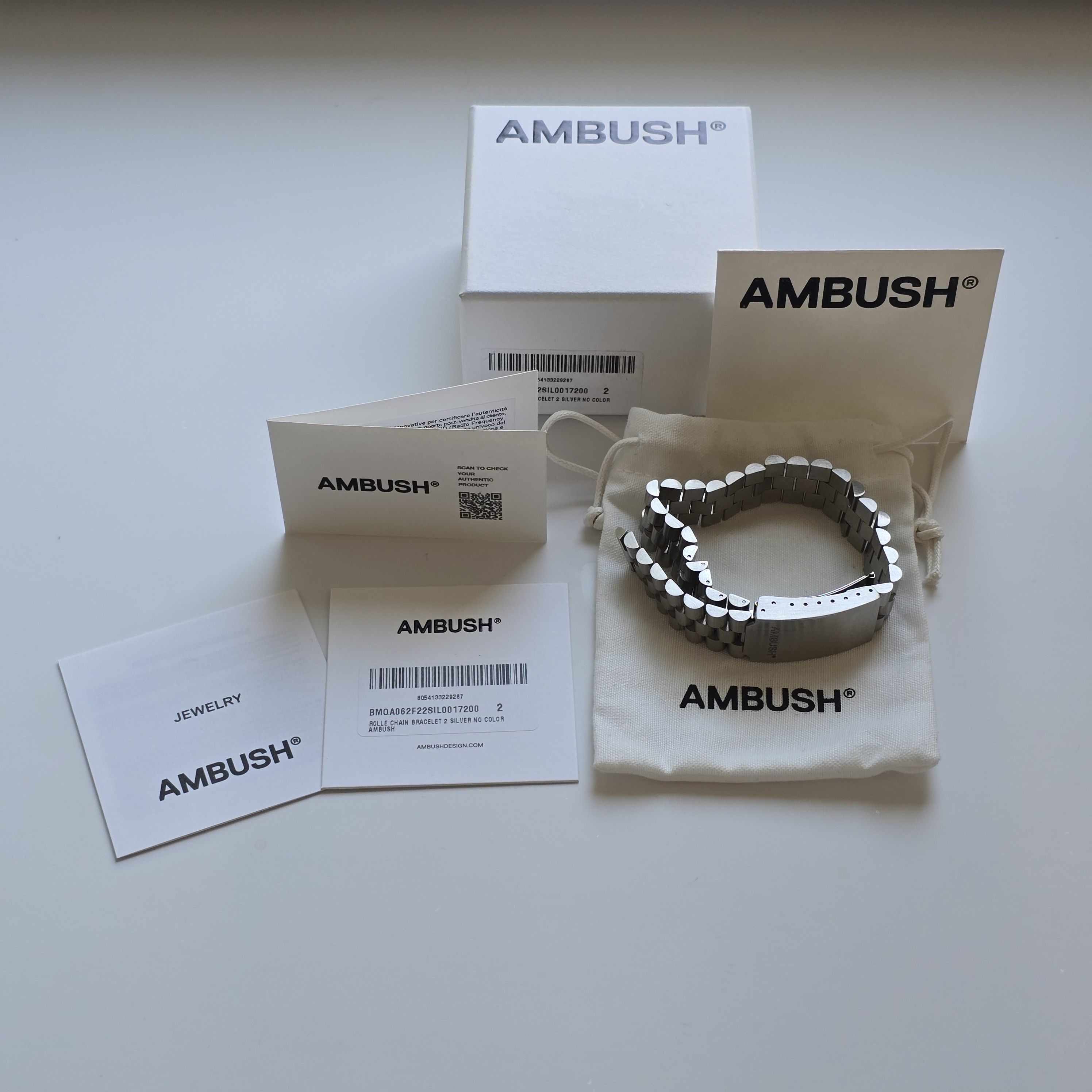 Ambush Design AMBUSH Rollie Chain Bracelet 2 Silver Size ONE SIZE - 4 Thumbnail