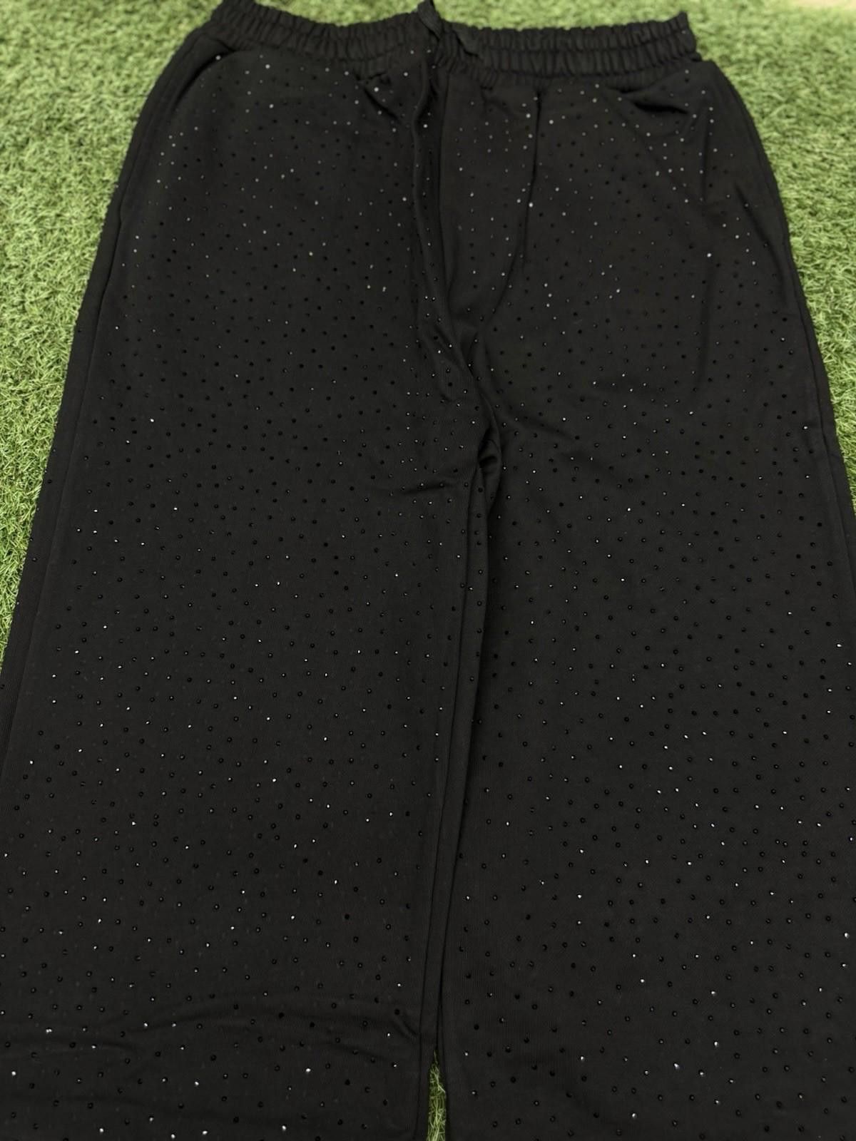 Saint Vanity Size XL - Saint Vanity Black Rhinestone Sweatpants Authentic Size US 36 / EU 52 - 2 Thumbnail