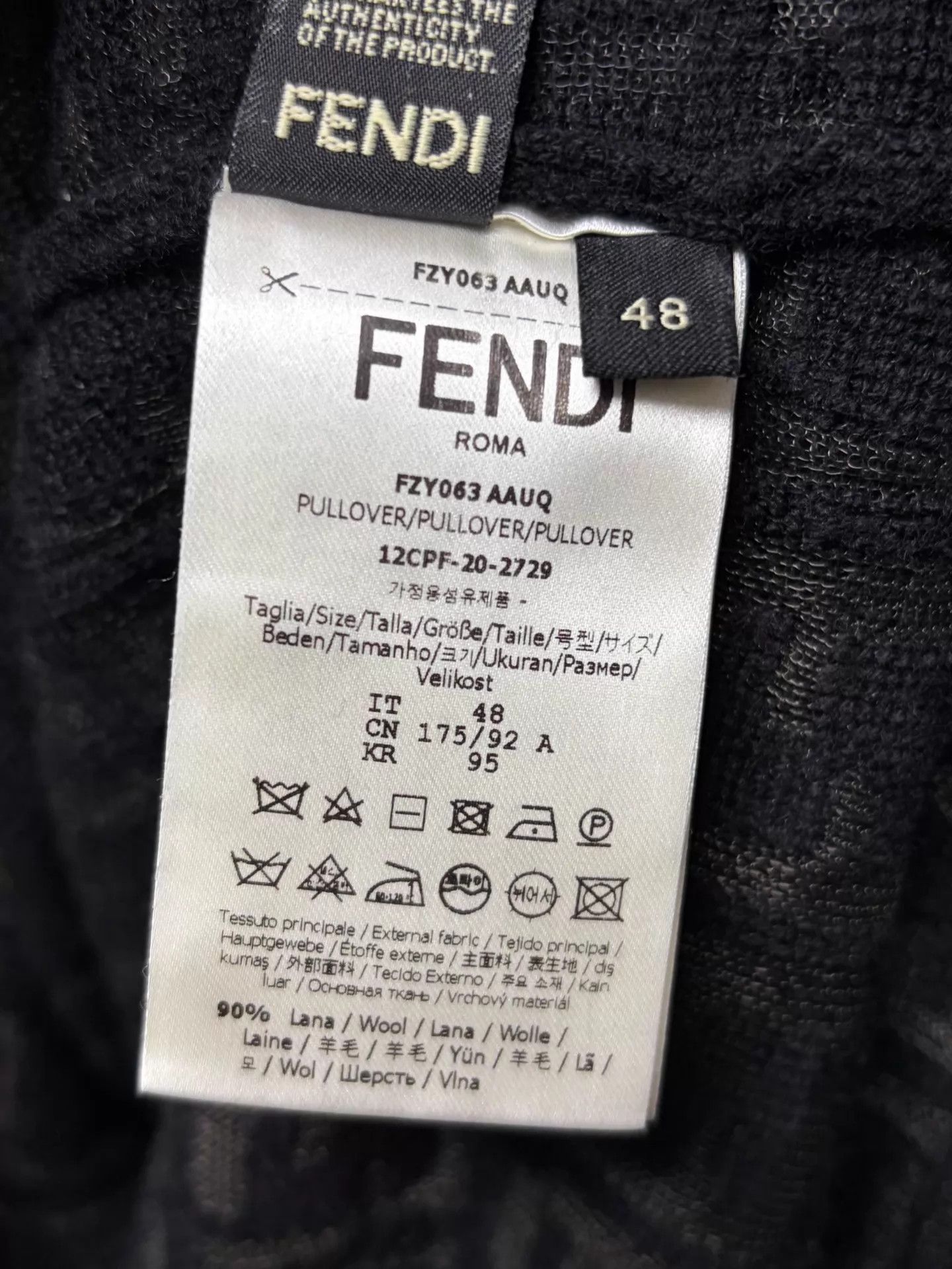 Fendi FENDI Men's All Over Print Wool Sweater 48 Like New Size US M / EU 48-50 / 2 - 4 Thumbnail