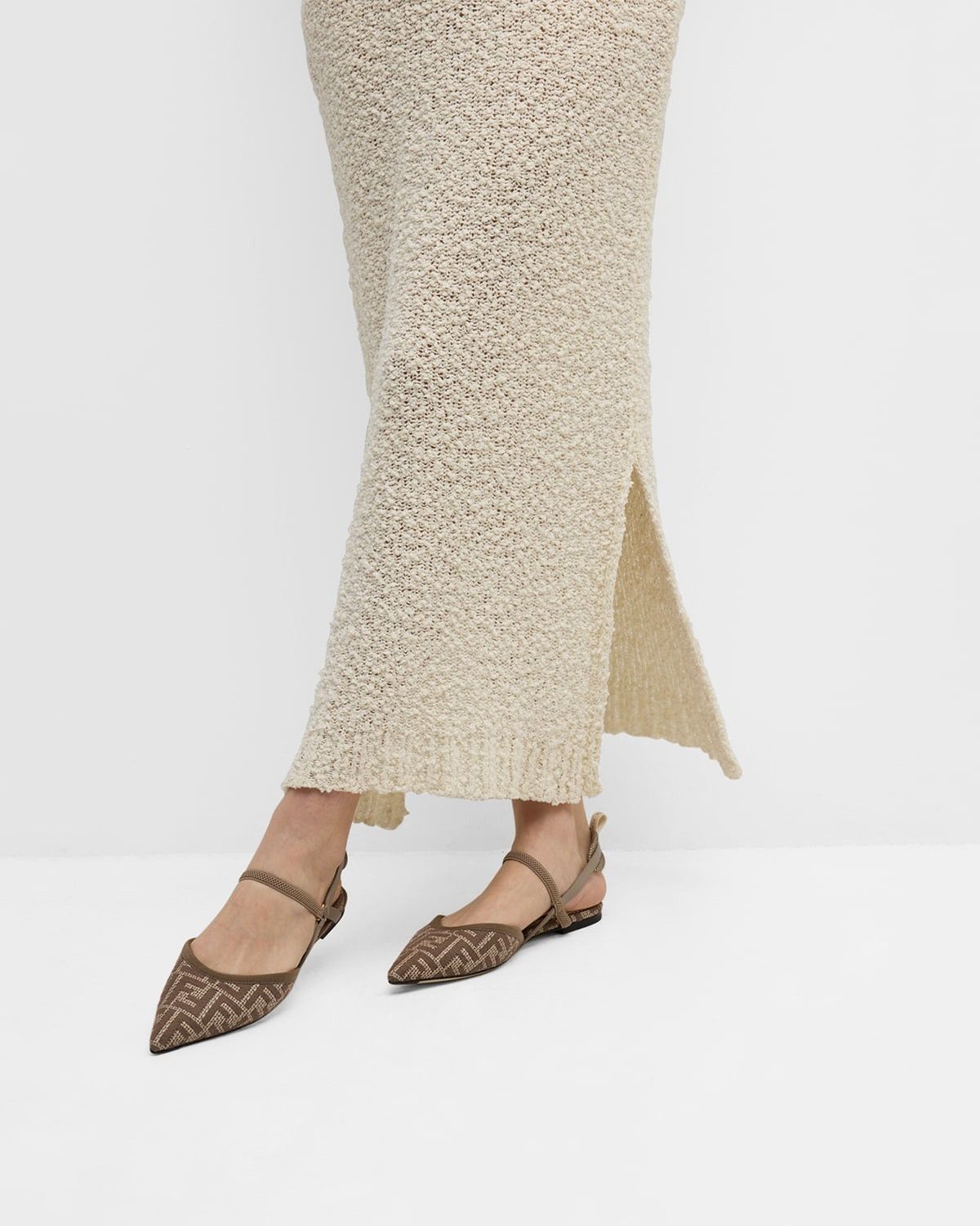 Fendi o1s1wg110925 Colibrì Lite Flats in Light Brown Size US 11 / IT 41 - 2 Thumbnail