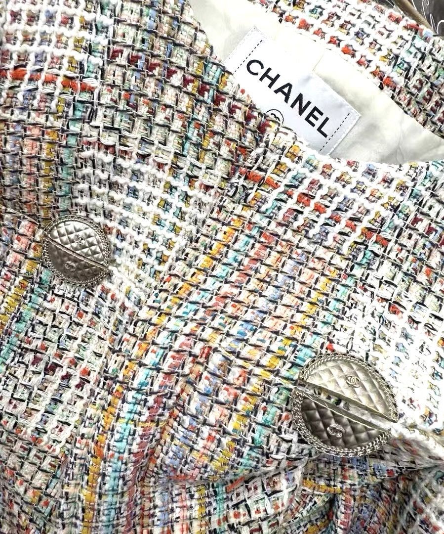 Chanel CHANEL 38 Cuba CC Logo Buttons Tweed Cotton Jacket Size S / US 4 / IT 40 - 4 Thumbnail
