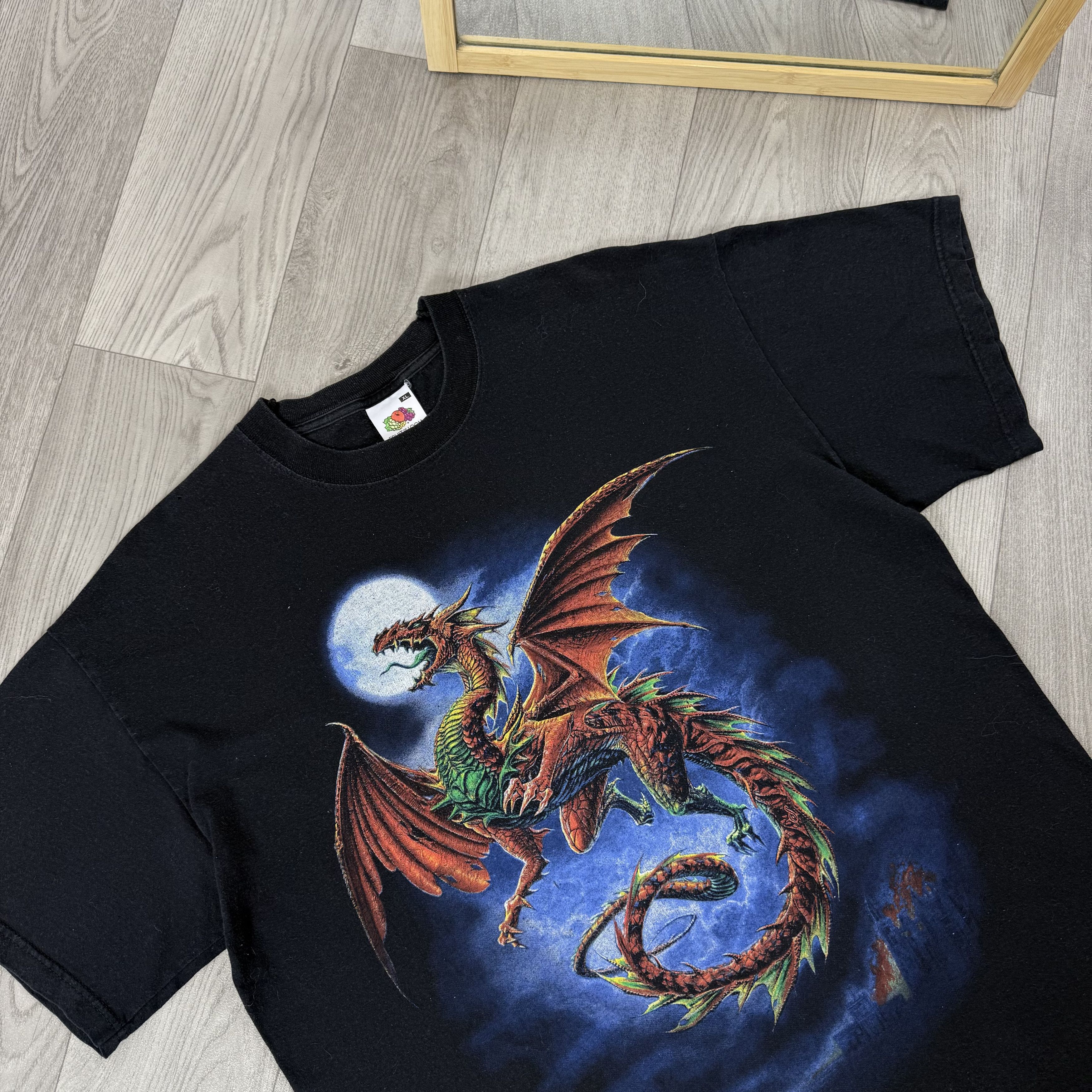 Vintage Vintage Dragon Alchemy Gothic 90s Black Graphic Tee Shirt Size US XL / EU 56 / 4 - 5 Thumbnail