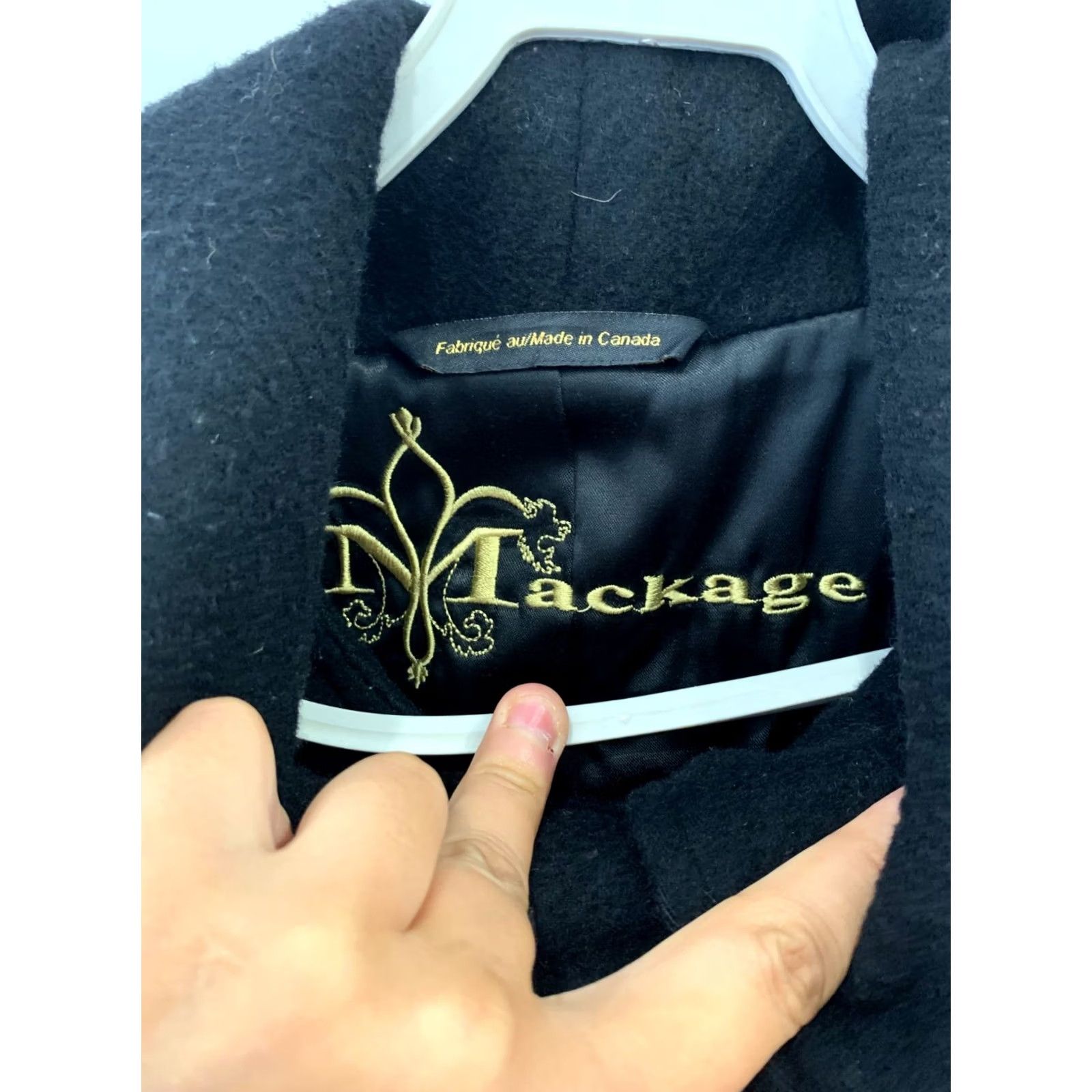 Mackage Mackage Coat Adult Small Black Wool Mohair Asymmetrical Genuine Leather Womens Size S / US 4 / IT 40 - 2 Thumbnail