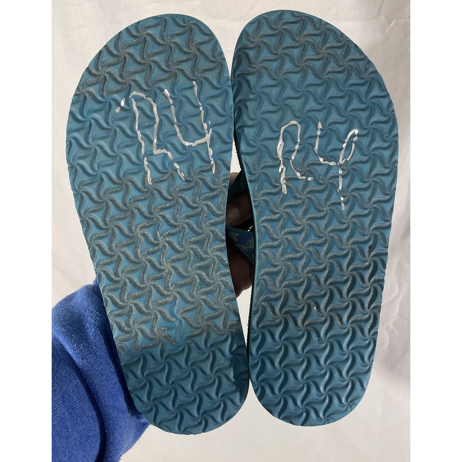 Teva TEVA sandals WOMENS size 5 green black summer beach Flip Flo Size US 5 / IT 35 - 5 Thumbnail