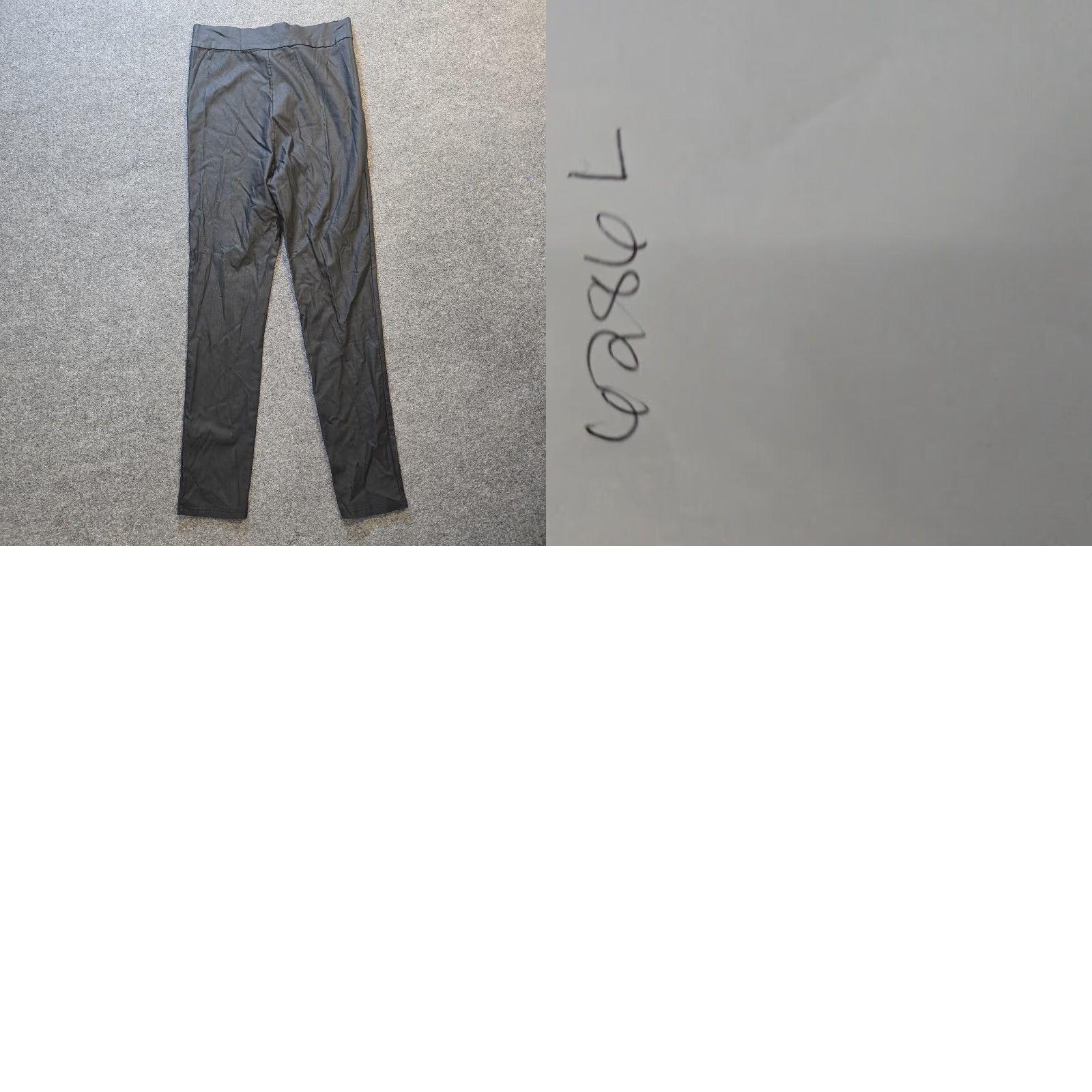 Vintage ShowPo Pants Womens Size 14 Black Vegan Leather Tapered Stretch Capsule Minimal Angled Ankle Skinny High Rise Casual Womens Size 36" / US 14 / IT 50 - 8 Thumbnail