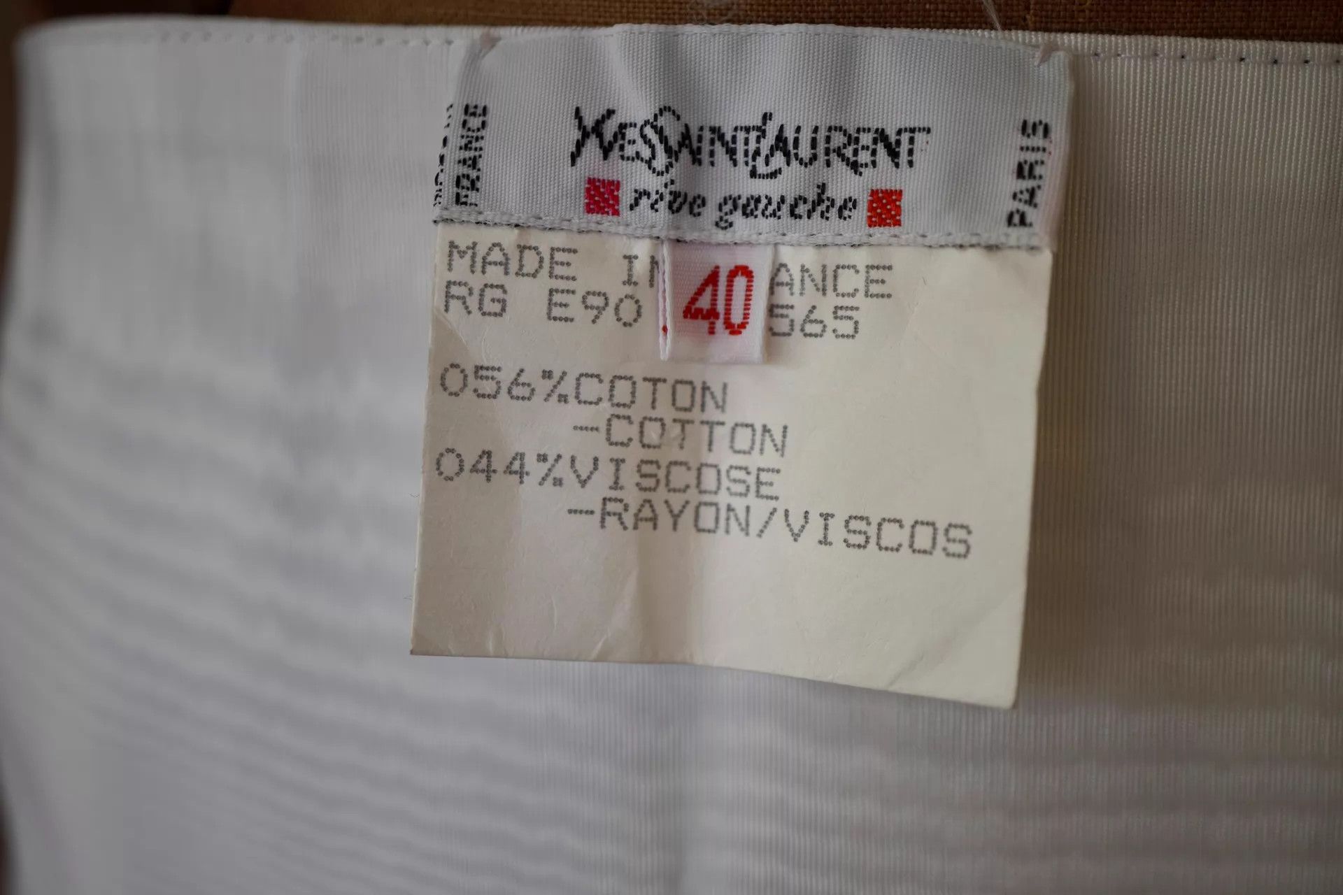 Yves Saint Laurent Yves Saint Laurent 1979 Rive Gauche Black & White Waist Sash Size ONE SIZE - 9 Thumbnail