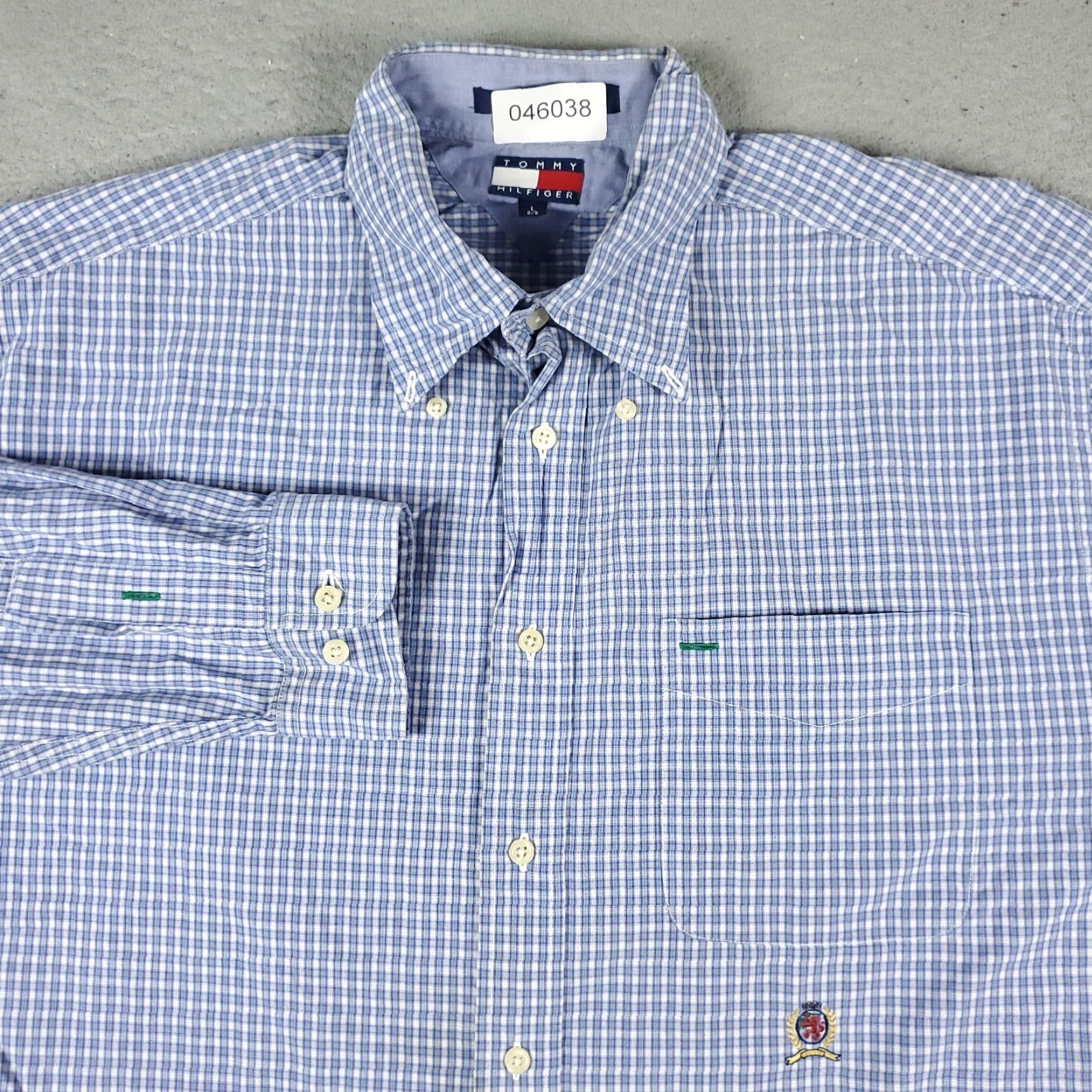 Tommy Hilfiger Tommy Hilfiger Shirt Mens Large Blue Plaid Casual Button Up Long Sleeve Size US L / EU 52-54 / 3 - 2 Thumbnail