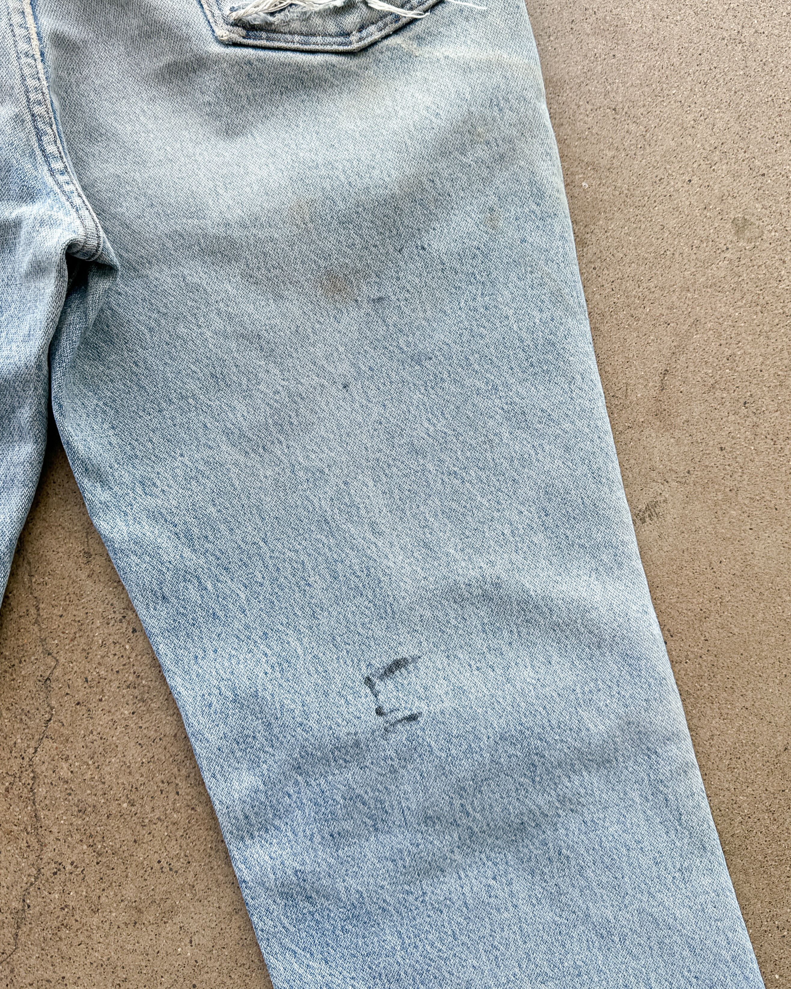 Wrangler Vintage Wrangler 36 MWZ Jeans Men's 34 Light Wash Distressed Size US 34 / EU 50 - 9 Thumbnail