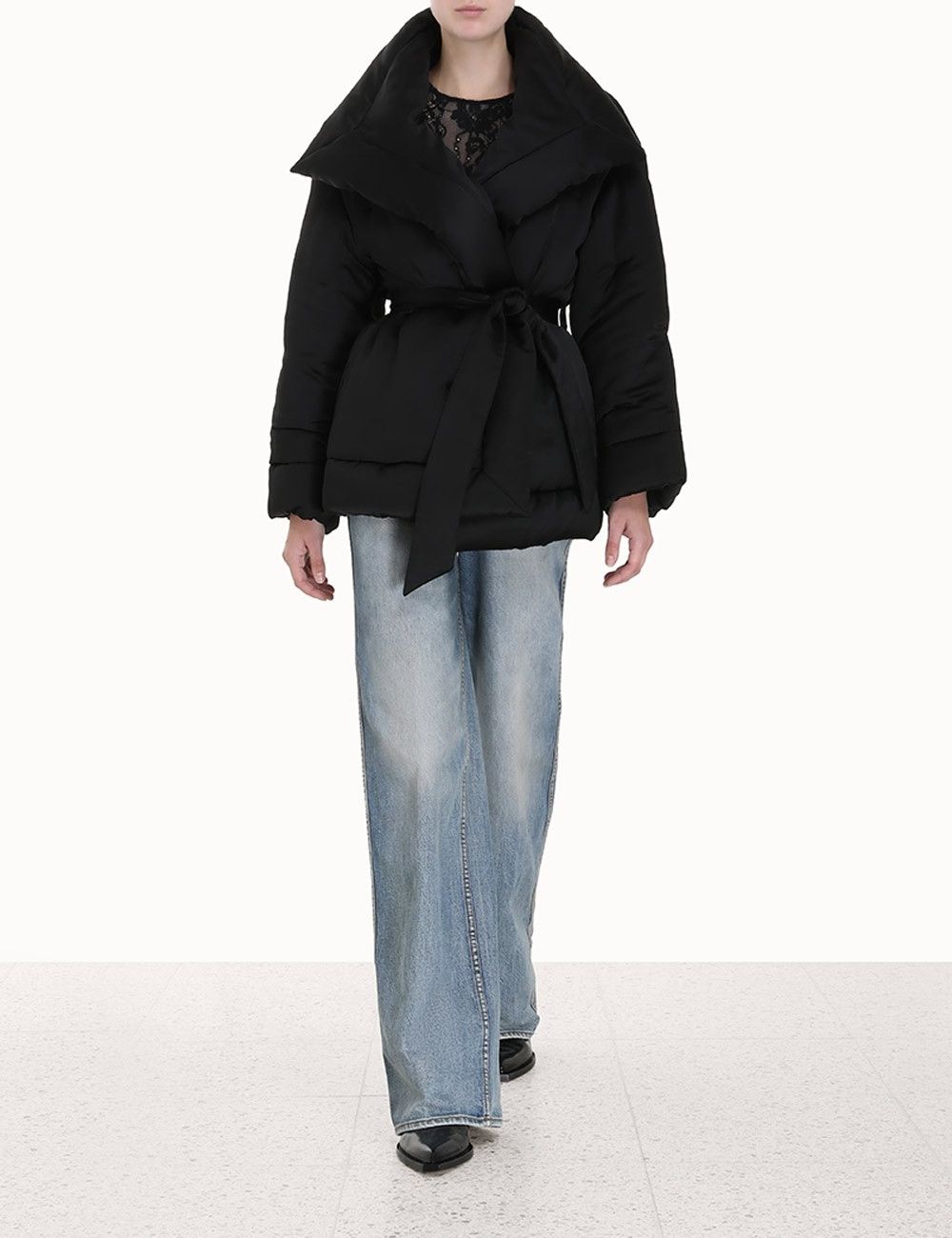 Zimmermann oc11z0225 Luminosity Satin Wadded Jacket in Black Size L / US 10 / IT 46 - 8 Thumbnail