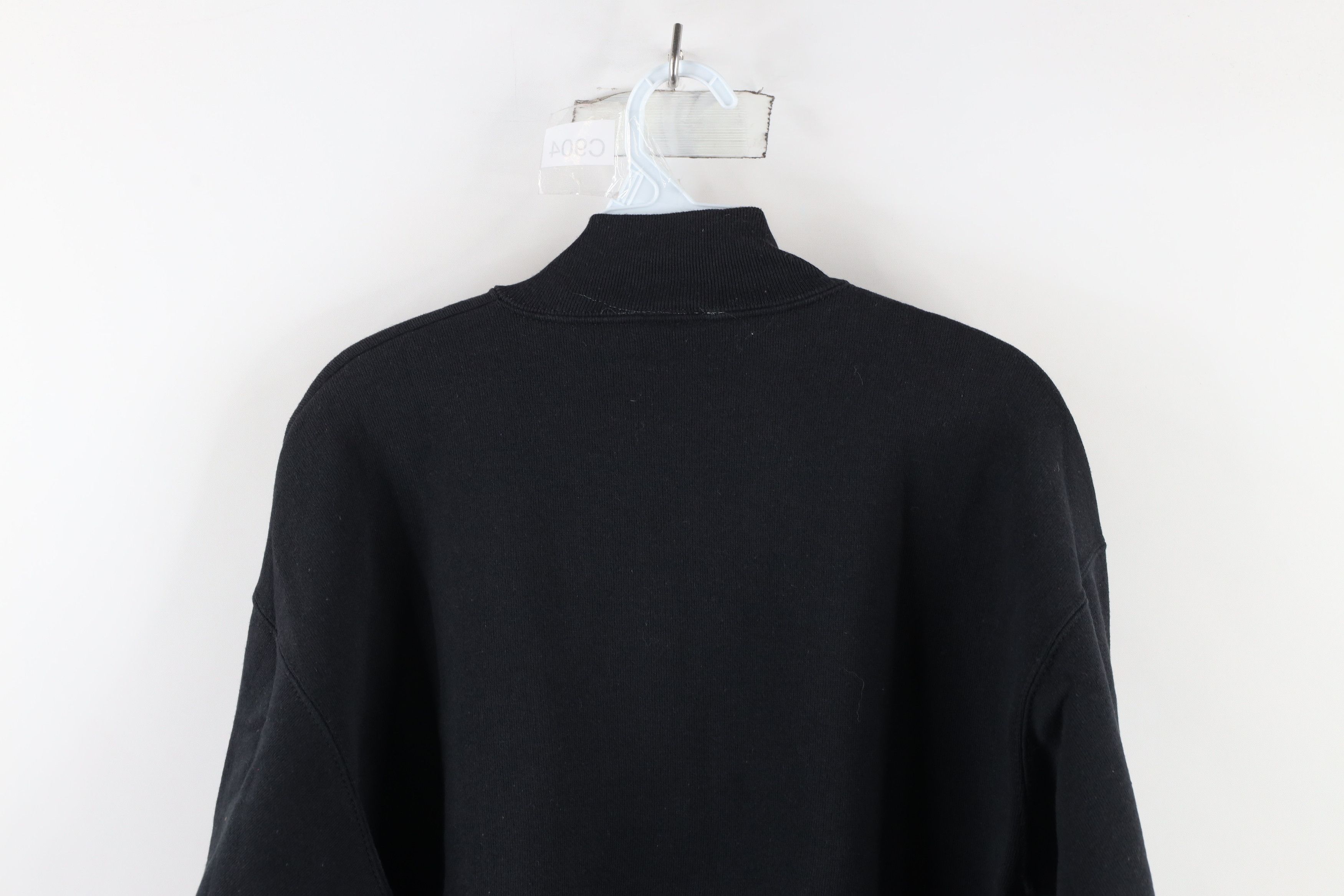 Vintage Vintage 90s Streetwear Blank Henley Sweatshirt Black USA Size M / US 6-8 / IT 42-44 - 10 Thumbnail