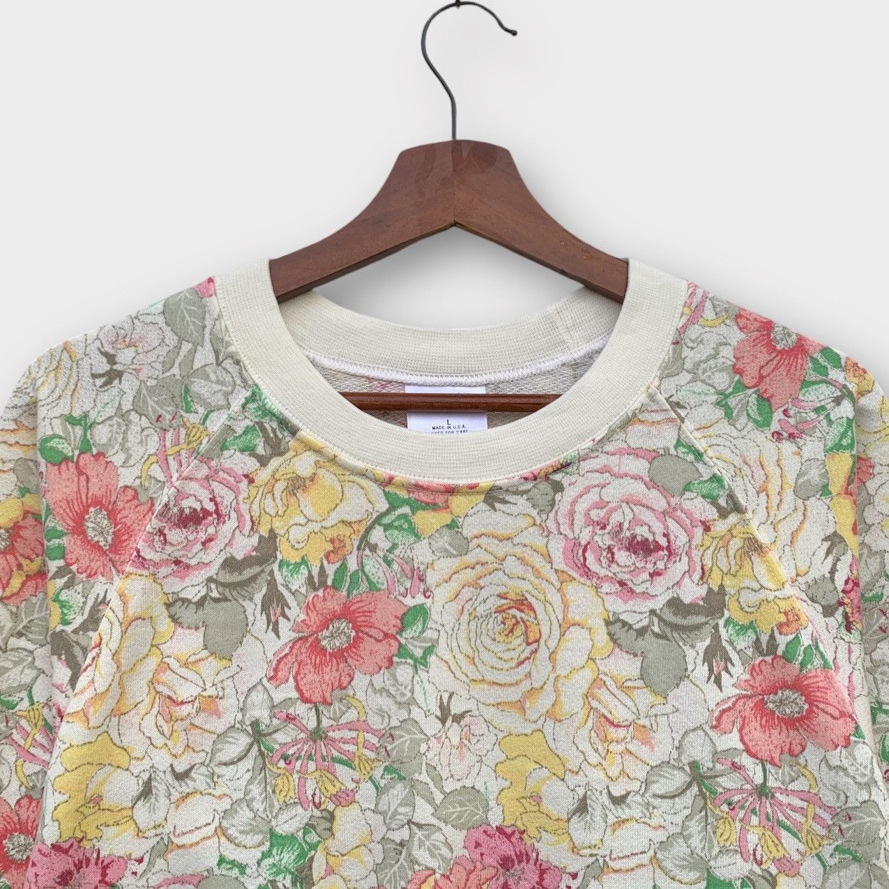 Vintage Vintage 90s Sport i Flowers Sweatshirt Size L / US 10 / IT 46 - 3 Thumbnail