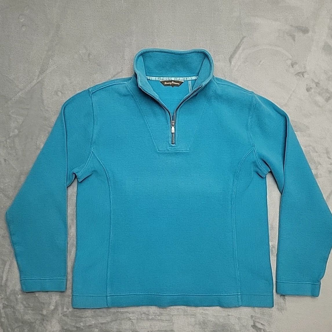 Tommy Bahama Tommy Bahama Sweater Mens M Teal Blue Cotton Stretch Blend Long Sleeve 1/4 Zip Size US M / EU 48-50 / 2 - 3 Thumbnail