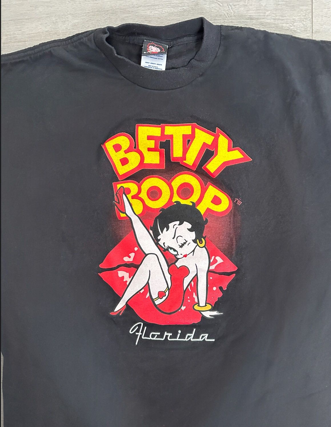 Vintage 2005 Betty Boop Black Florida Jerry Leigh Tee Size US L / EU 52-54 / 3 - 2 Thumbnail
