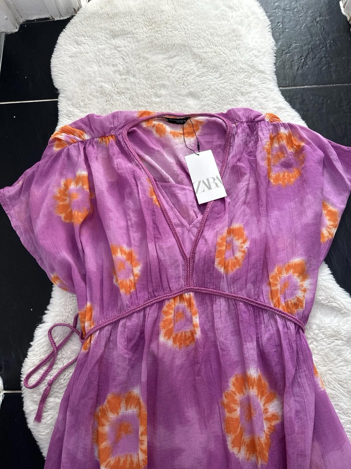 Zara ZARA Coverup Purple dress Combo Coverup Size L / US 10 / IT 46 - 6 Thumbnail