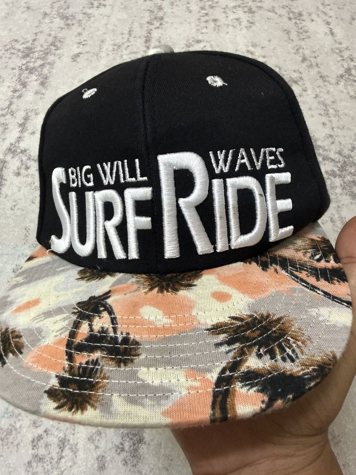 Japanese Brand BIG WILL WAVE SURF RIDE CALIFORNIA BEACH SOUND SNAPBACK CAP Size ONE SIZE - 6 Thumbnail