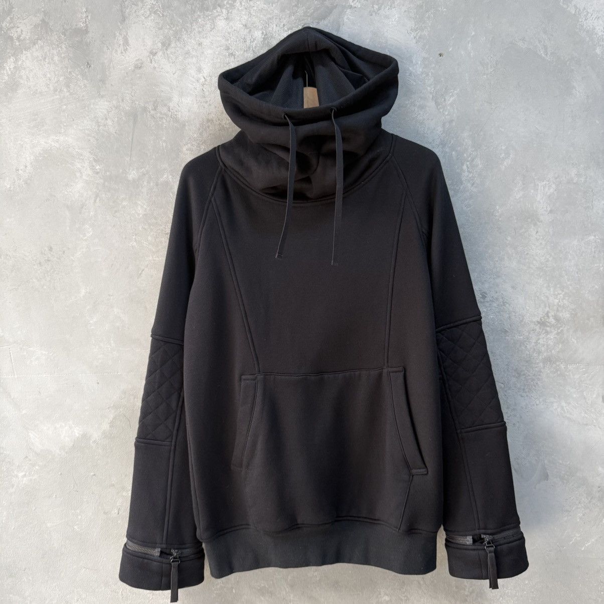 Helmut Lang Rare Helmut Lang Avant Garde Funnel Neck Zip Sleeve Hoodie Size US L / EU 52-54 / 3 - 4 Thumbnail