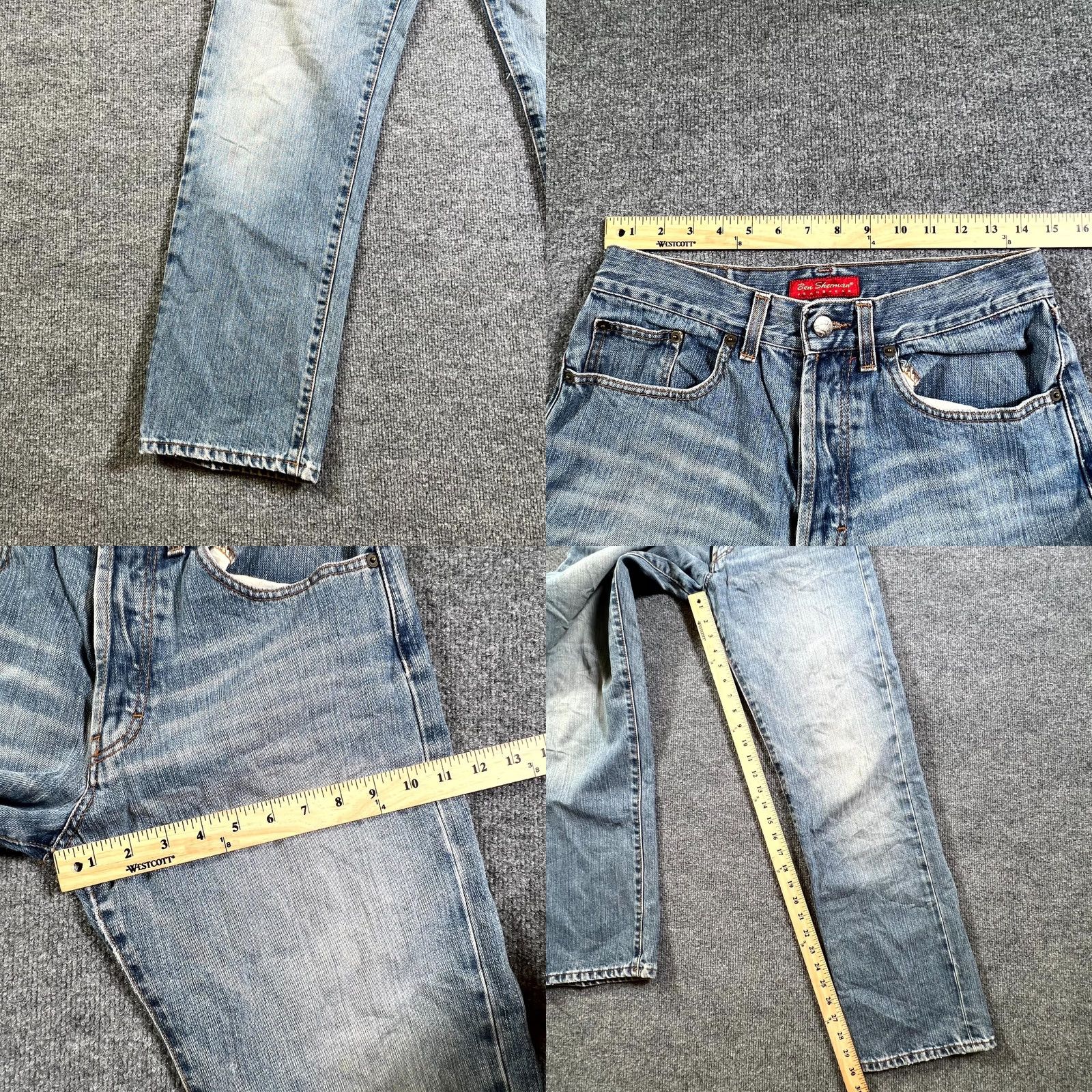 Ben Sherman Ben Sherman Jeans Mens 32 Blue Denim 100% Cotton 5-Pockets Straight Streetwear Size US 32 / EU 48 - 8 Thumbnail