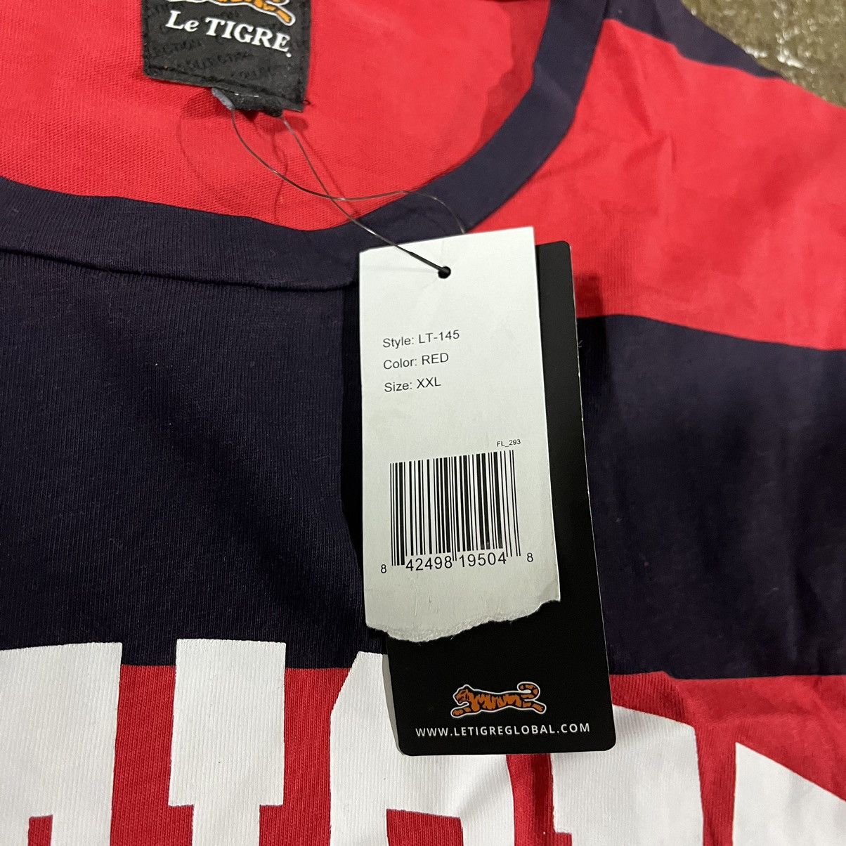 Le TIGRE × Vintage Crazy Y2K Le Tigre Striped Logo Hip-Hop Style Tee Shirt Size US XL / EU 56 / 4 - 5 Thumbnail