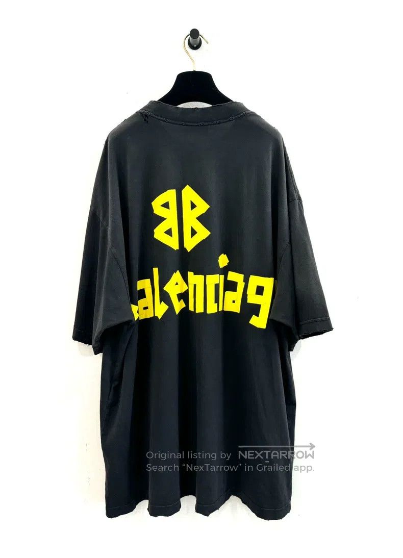 Balenciaga Balenciaga Graffiti Letter Logo Tape Short Sleeve Size US L / EU 52-54 / 3 - 3 Thumbnail