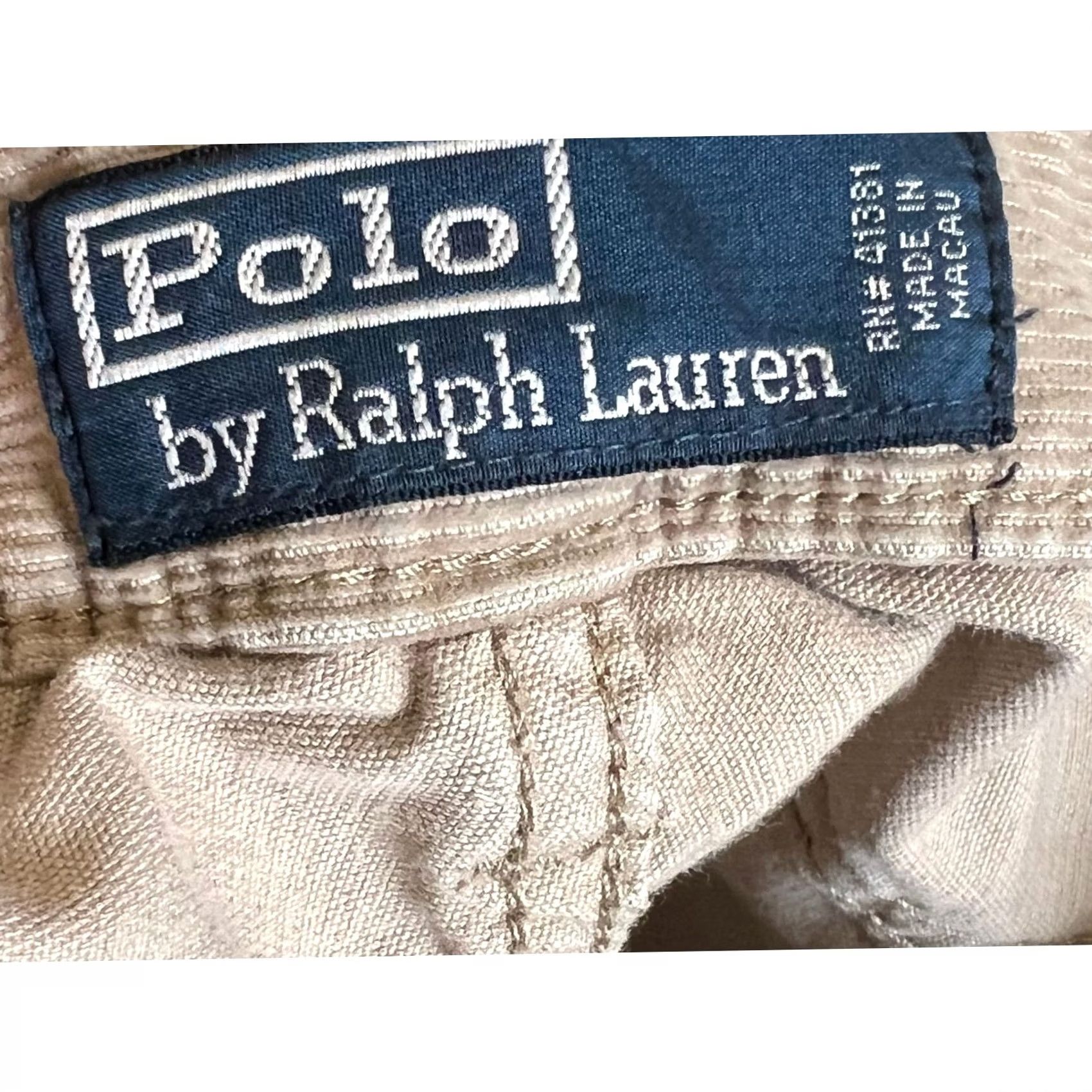 Polo Ralph Lauren VINTAGE Polo Ralph Lauren Men’s Corduroy Pants Beige Flat Front 35x30 (Actual 35x28.5) Preppy Mens Pants Beige Corduroy 35x28.5 Size US S / EU 44-46 / 1 - 5 Thumbnail