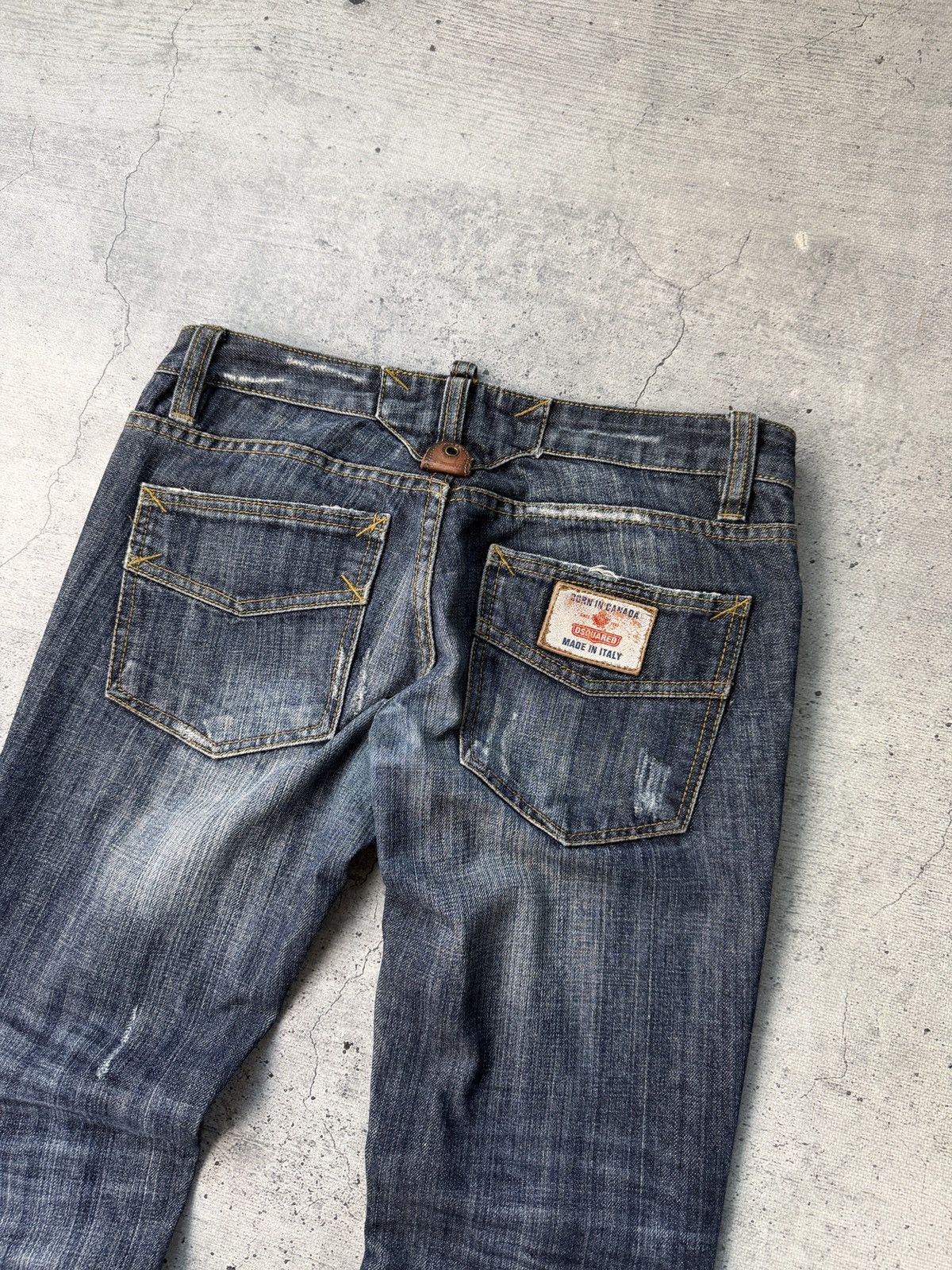 Dsquared2 Vintage Dsquared2 Jeans Italy Skull Navy Denim Bootcut 31 Size US 31 - 3 Thumbnail