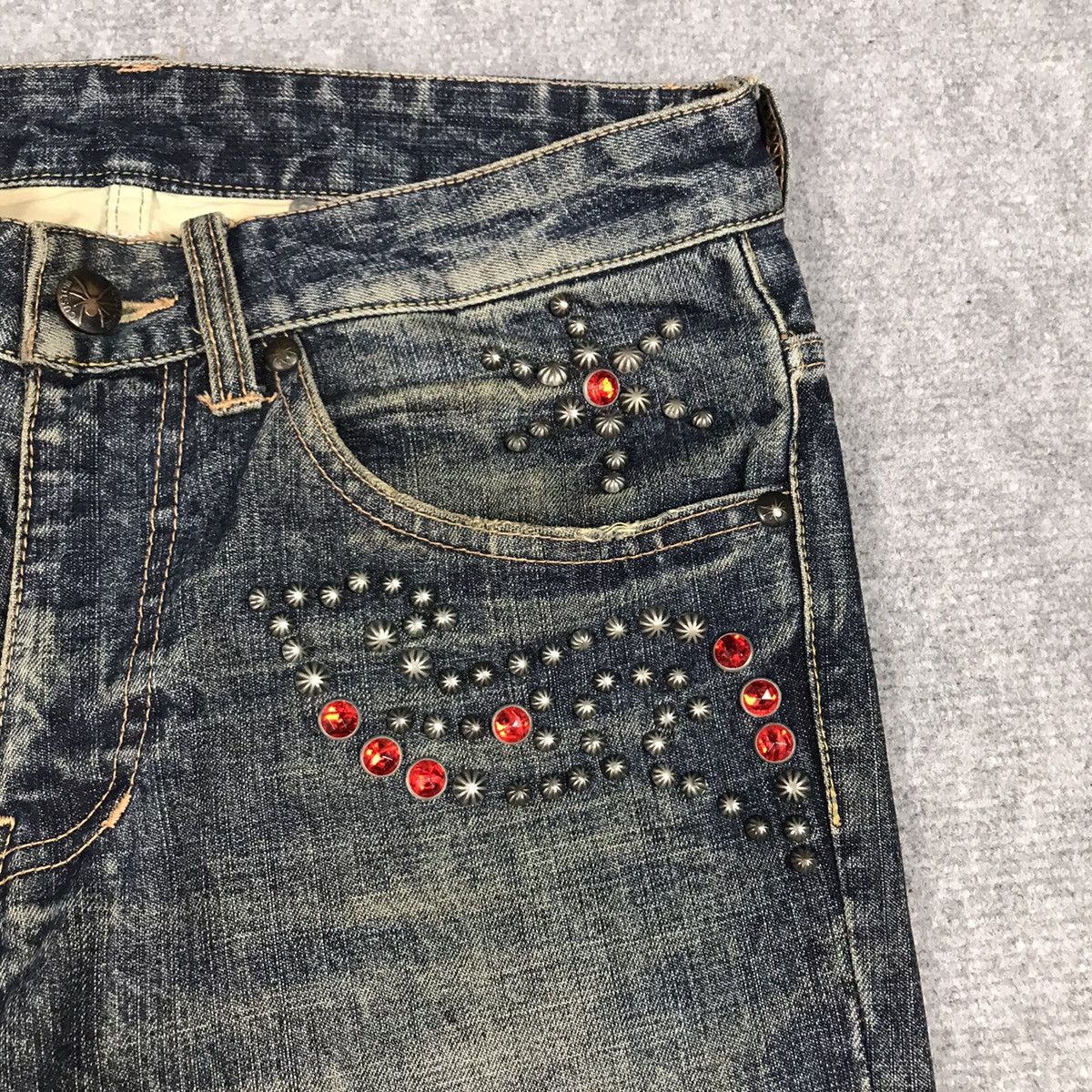 If Six Was Nine JAPAN STYLE FLARE DENIM CUSTOM CULTJPE BOOTCUT PANTS Size US 28 / EU 44 - 5 Thumbnail