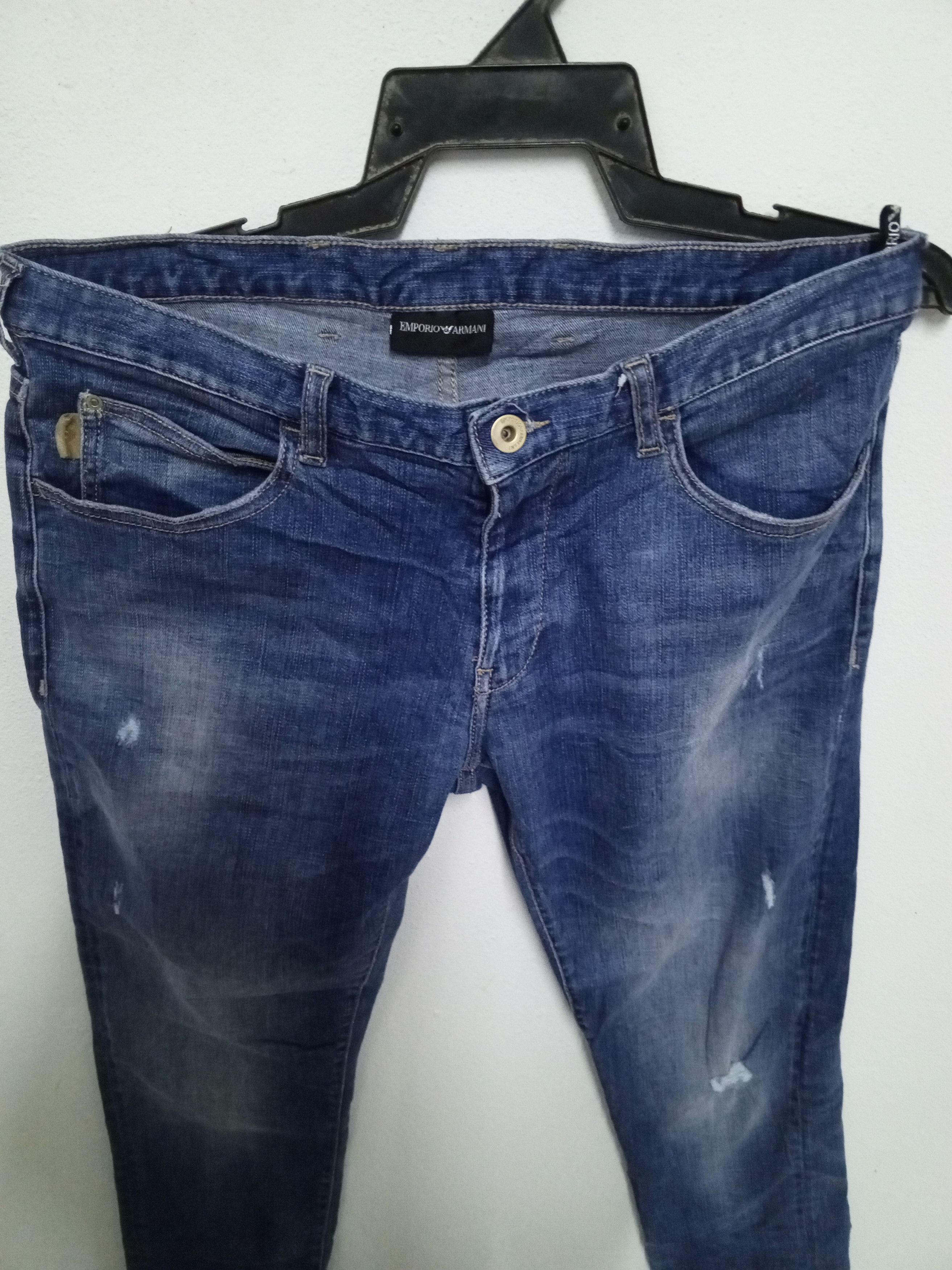 Emporio Armani × Vintage EMPORIO ARMANI JEANS BLUE Size US 34 / EU 50 - 2 Thumbnail