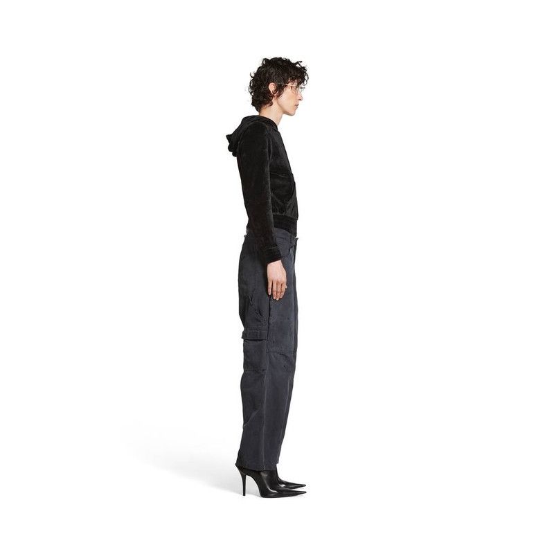 Balenciaga o1w1db11225 Cropped Skater Pants in Black Size US 36 / EU 52 - 5 Thumbnail