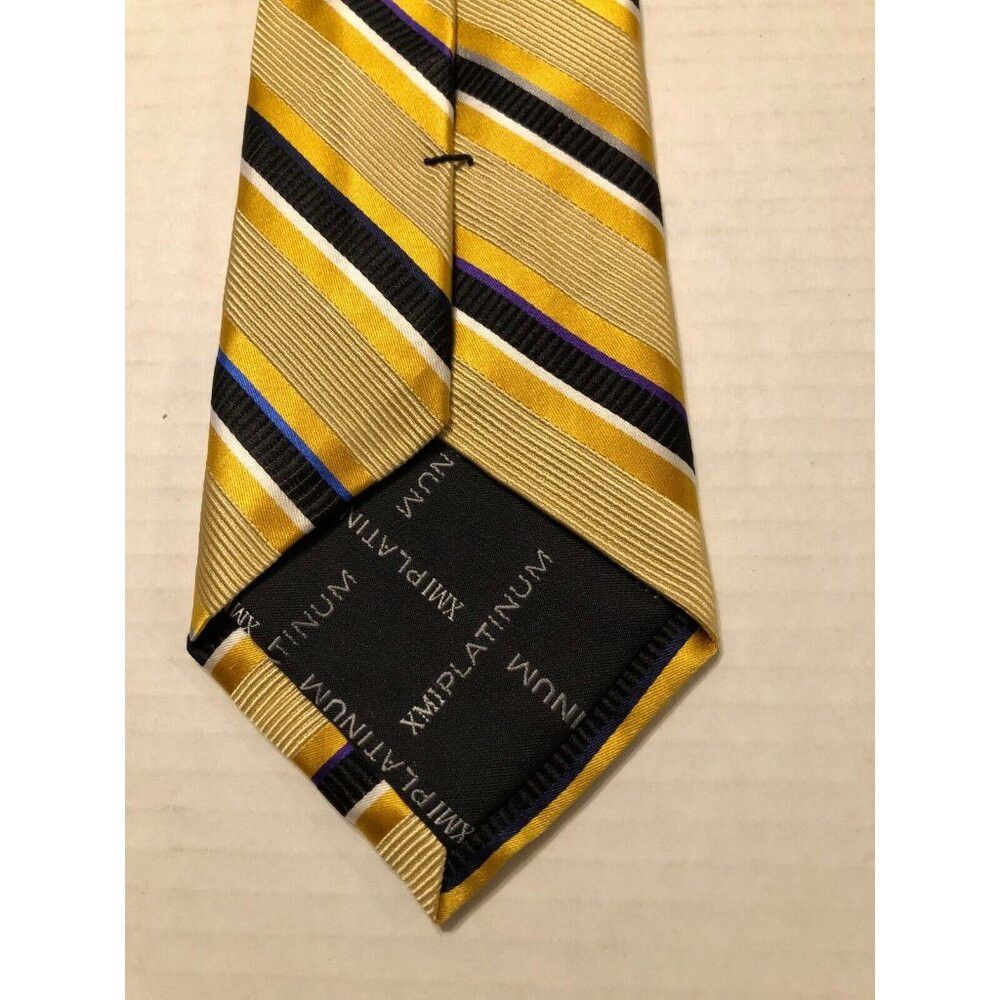XMI Platinum xmi platinum men's new yellow tie 3 1/2" X 60" Size ONE SIZE - 3 Thumbnail