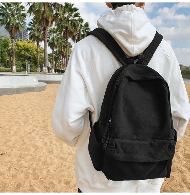 Japanese Brand Solid Color Backpack Size ONE SIZE - 1 Thumbnail