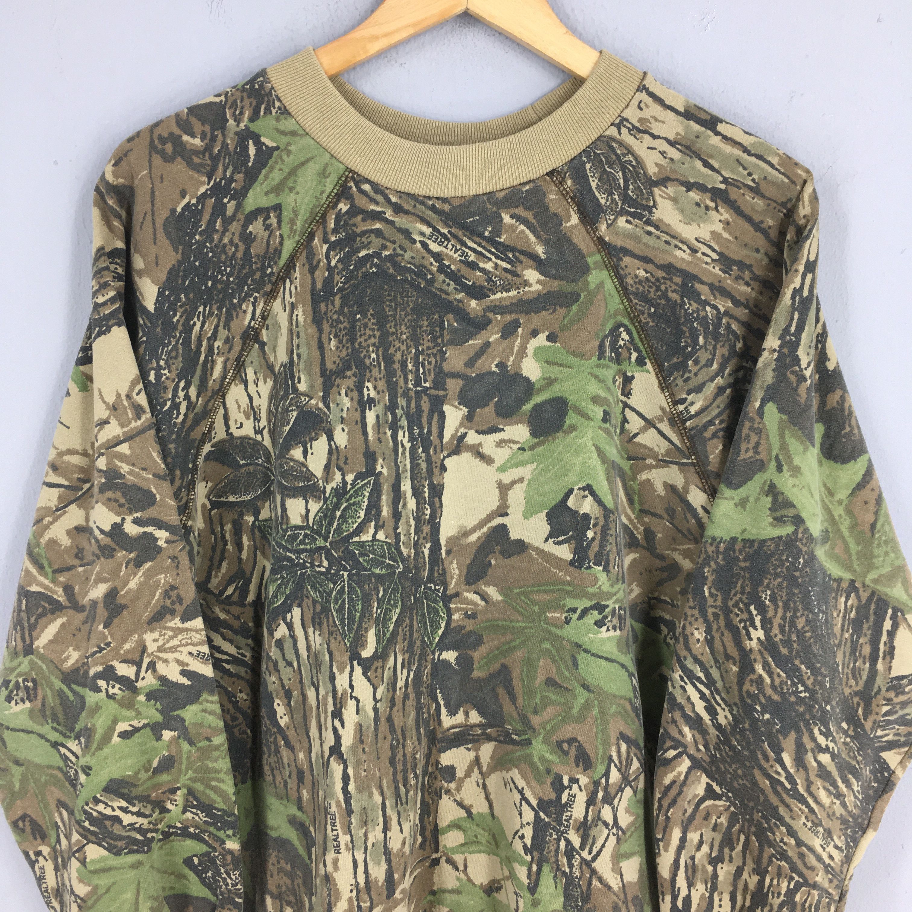 Mossy Oaks Vintage 90s Liberty Usa Camo Real Tree Sweatshirt Large Size US L / EU 52-54 / 3 - 2 Thumbnail