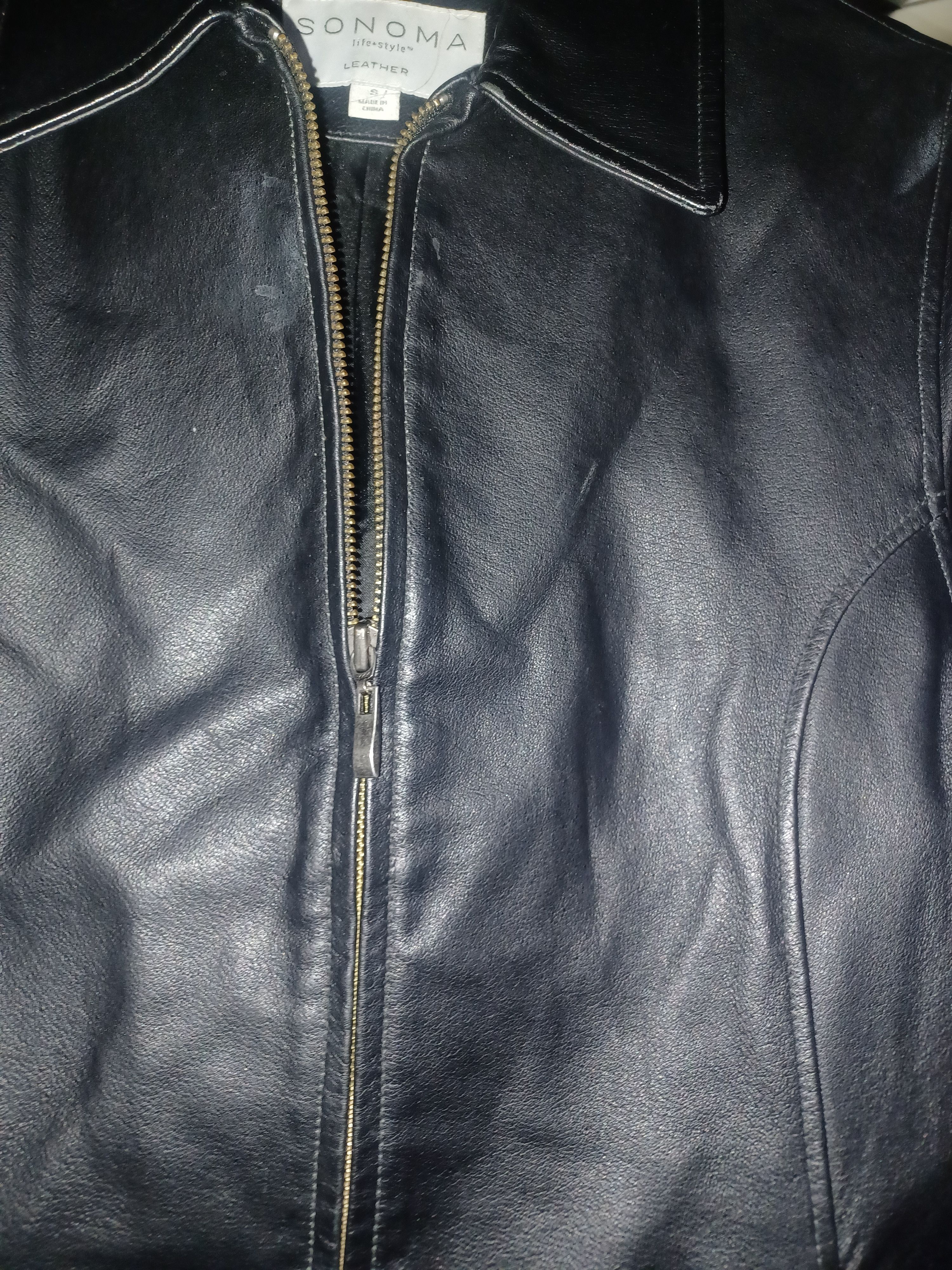 Sonoma Sonoma Women's Leather Coat Small Black Size S / US 4 / IT 40 - 4 Thumbnail