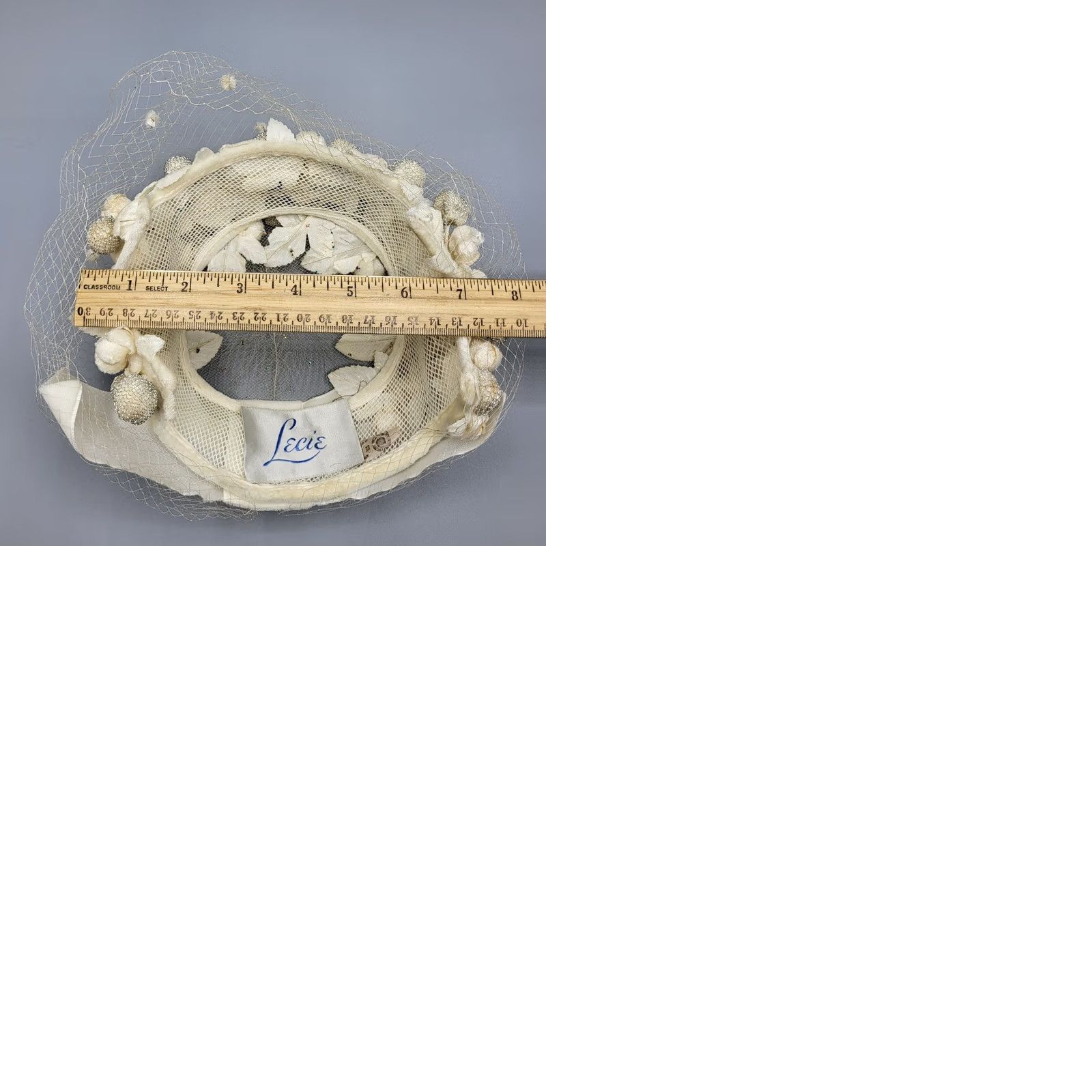 Vintage VINTAGE Lecie Womens 1950s Hat Ivory Pom-Pom Net Union Made USA Size ONE SIZE - 10 Thumbnail
