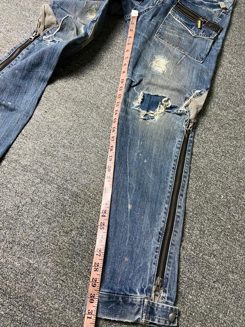 PPFM 🔥 PPFM Bondage Multi-zipper Denim Jeans 🔥 (136) Size US 32 / EU 48 - 12 Thumbnail