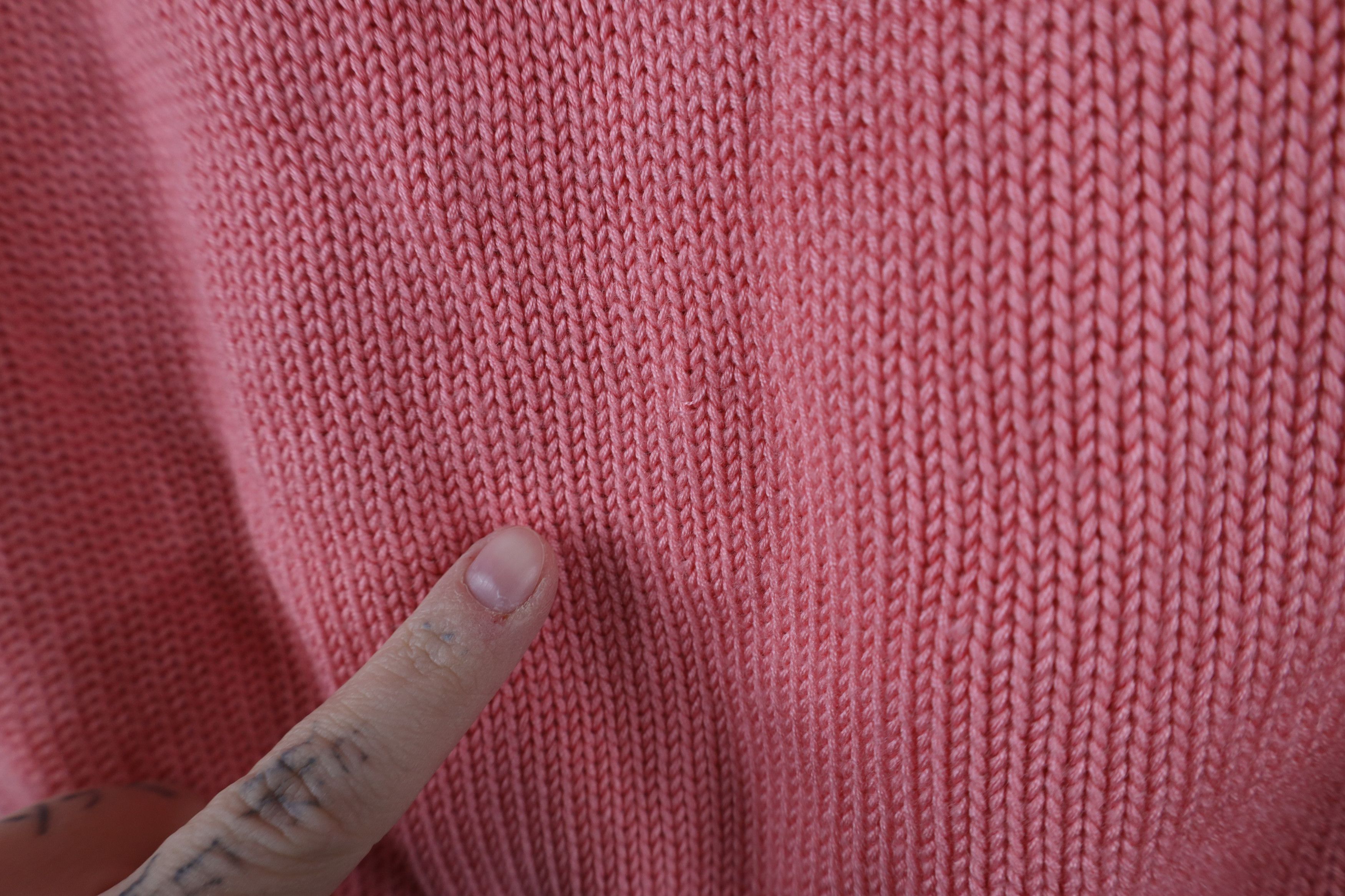 Vintage Vintage 90s Streetwear Chunky Ribbed Knit Sweater Vest Pink Size L / US 10 / IT 46 - 7 Thumbnail