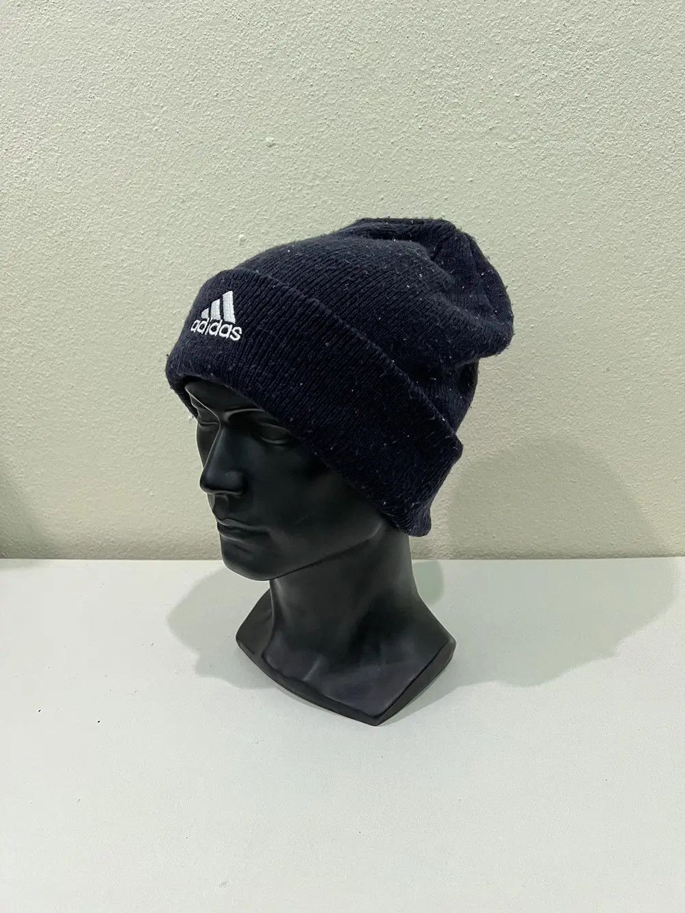 Adidas Vintage adidas Spell Out Beanie Hat Size ONE SIZE - 3 Thumbnail