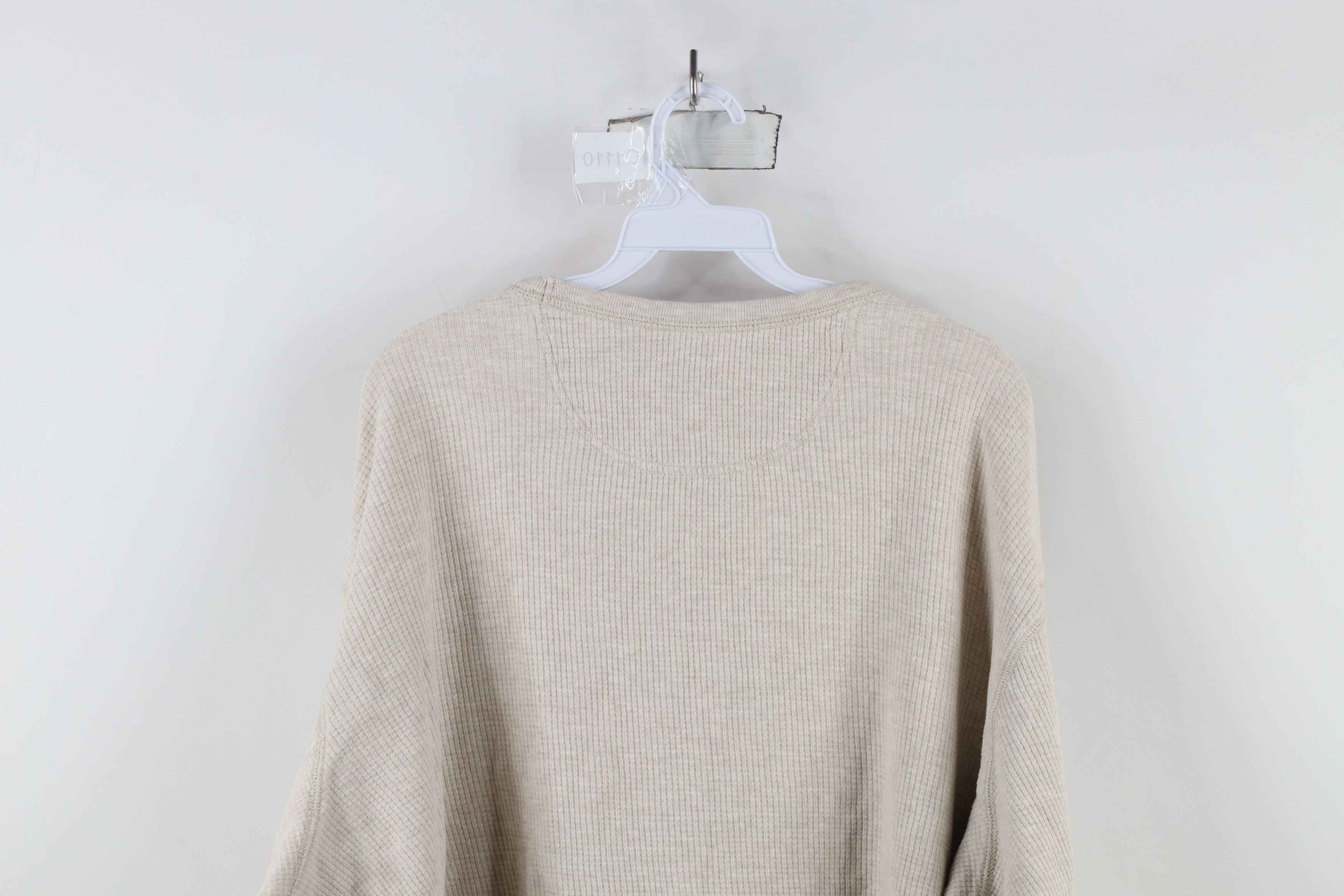 Eddie Bauer × Vintage Vintage Eddie Bauer Waffle Knit Long Sleeve T-Shirt Beige Size US XXL / EU 58 / 5 - 9 Thumbnail