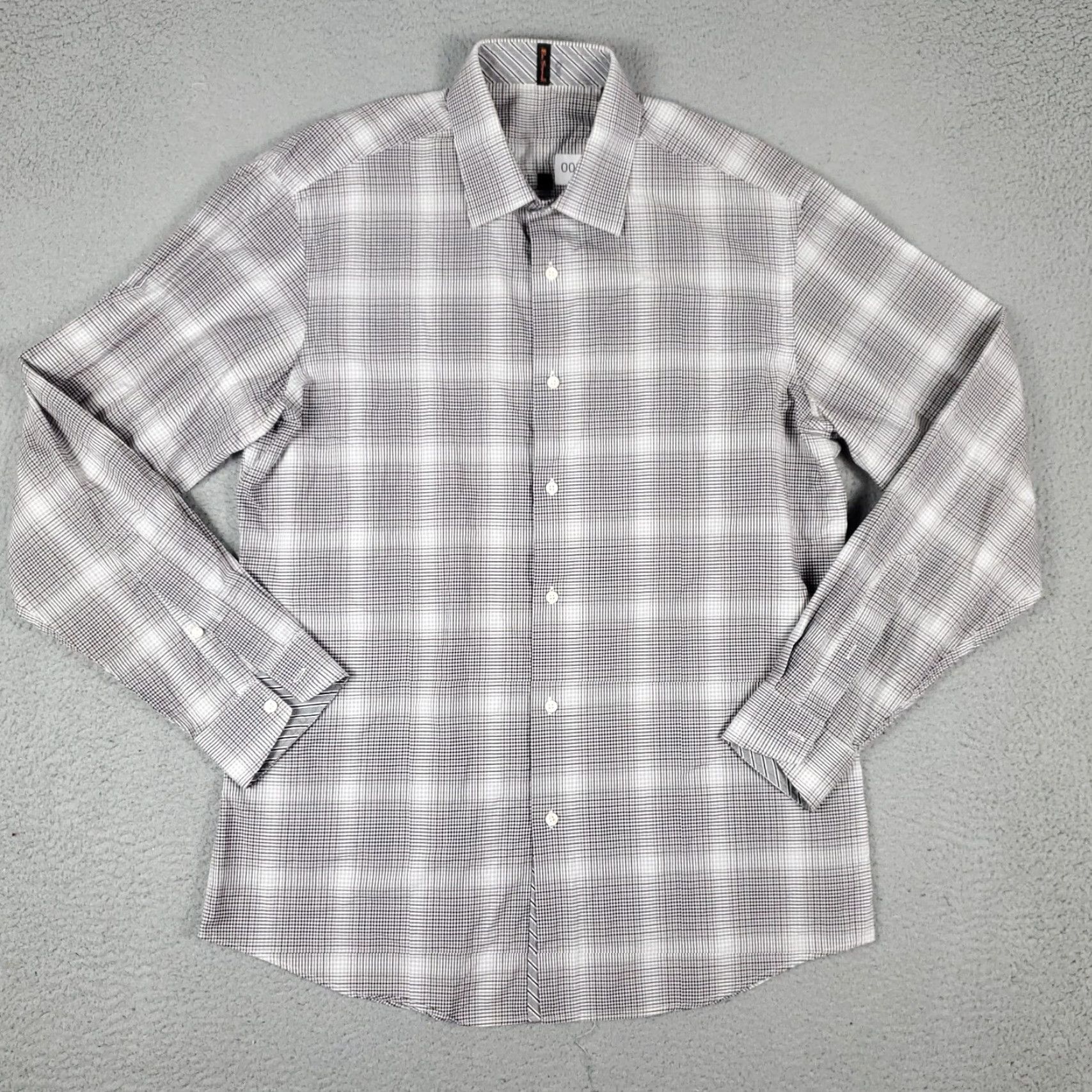 Ben Sherman VINTAGE Ben Sherman Gray Plaid Dress Shirt Men 16 Regular 34/35 Long Sleeve Button Up Size 42R - 2 Thumbnail