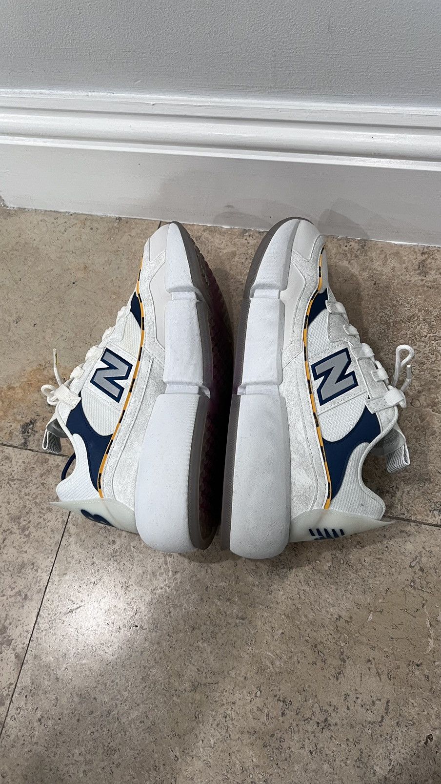 Jaden Smith × New Balance New Balance Vision Racer Jaden Smith White Navy Yellow Sz 11 Size US 11 / EU 44 - 13 Thumbnail