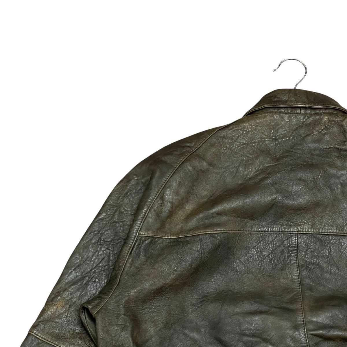 Leather Vintage Zufolo Sheepskin Flight Leather Bomber Jacket Size US L / EU 52-54 / 3 - 17 Thumbnail